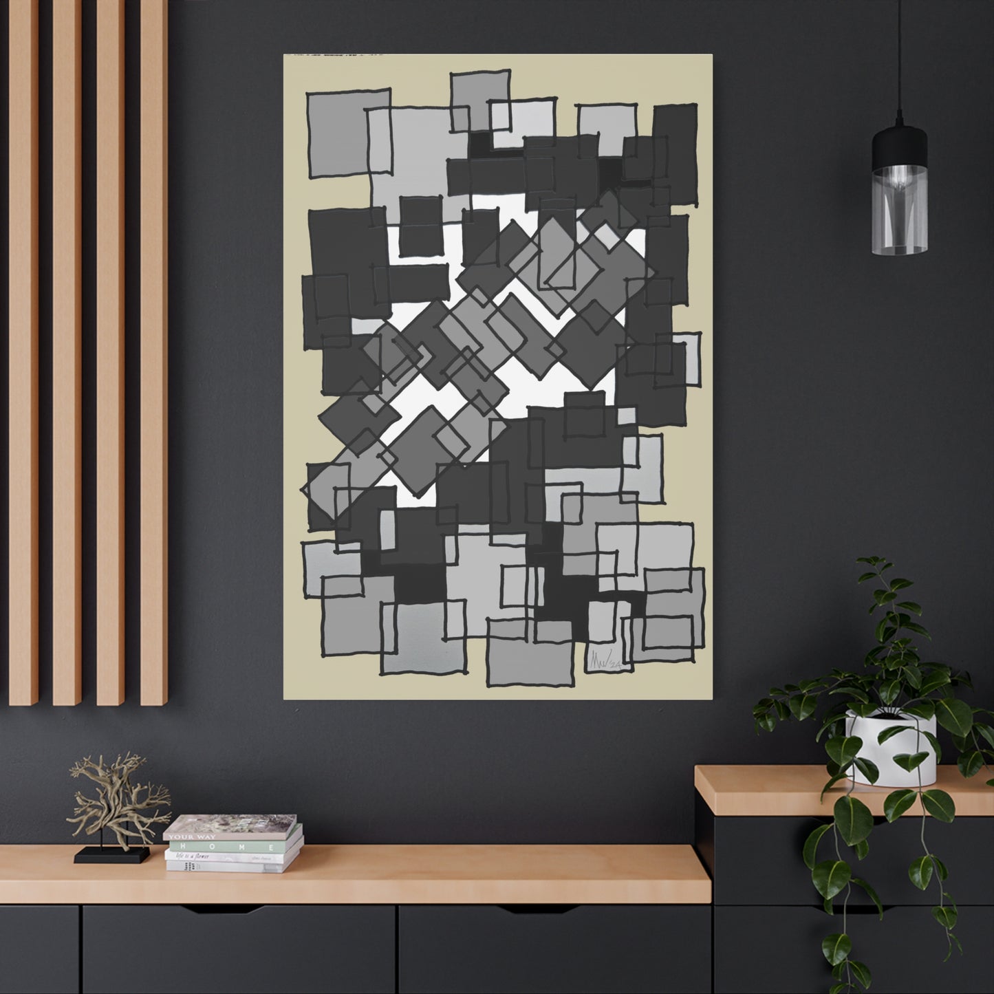 Blocks puzzle (A)- Classic canvas (Free shipping in Australia)