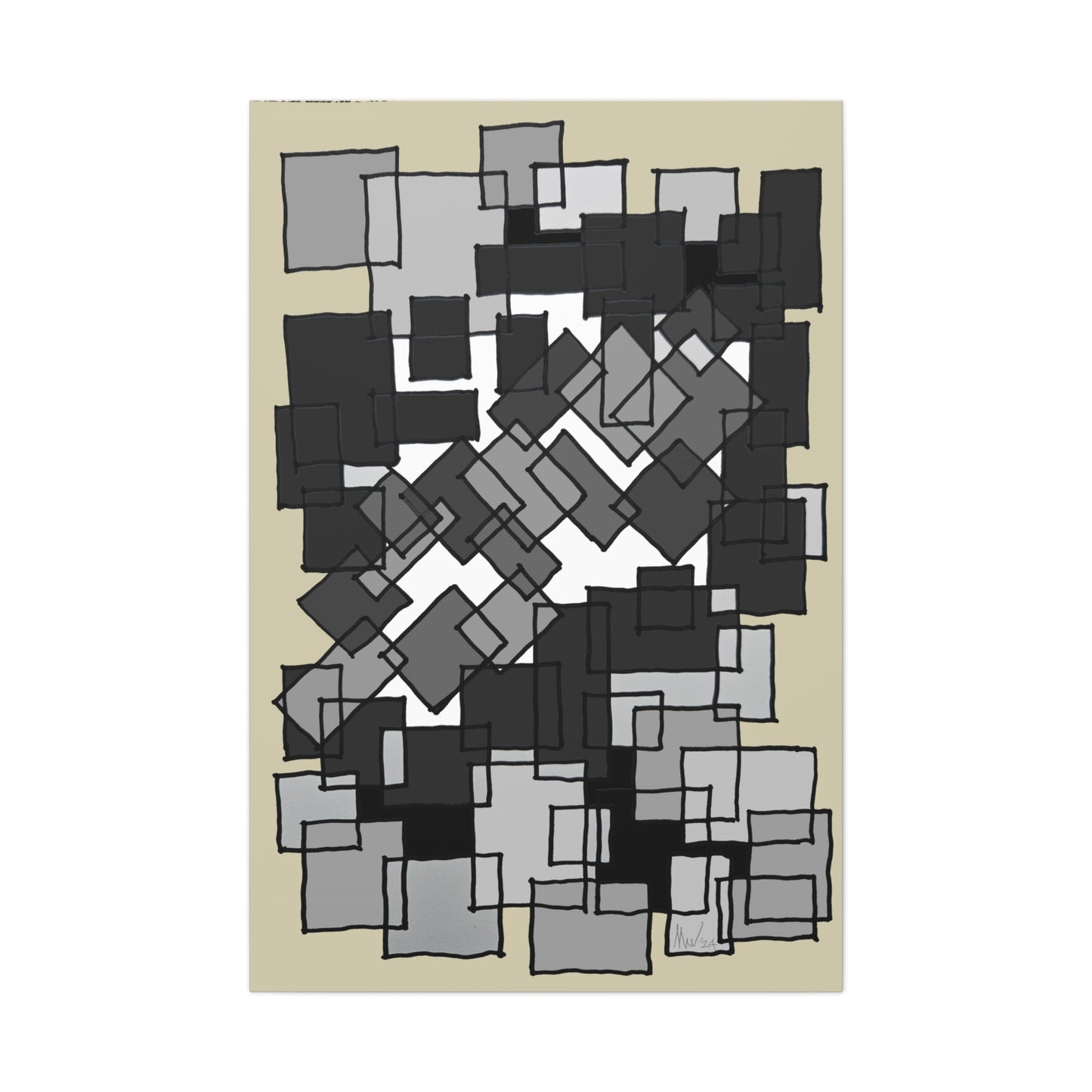 Blocks puzzle (A)- Classic canvas (Free shipping in Australia)
