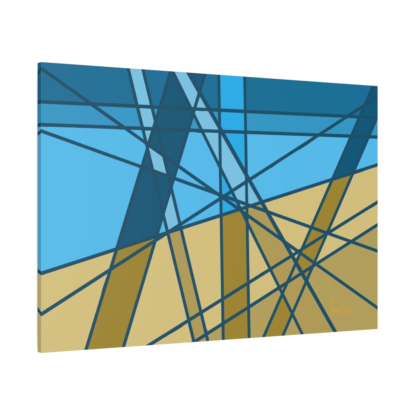 minimalist geometric paths wall art set for bedroom