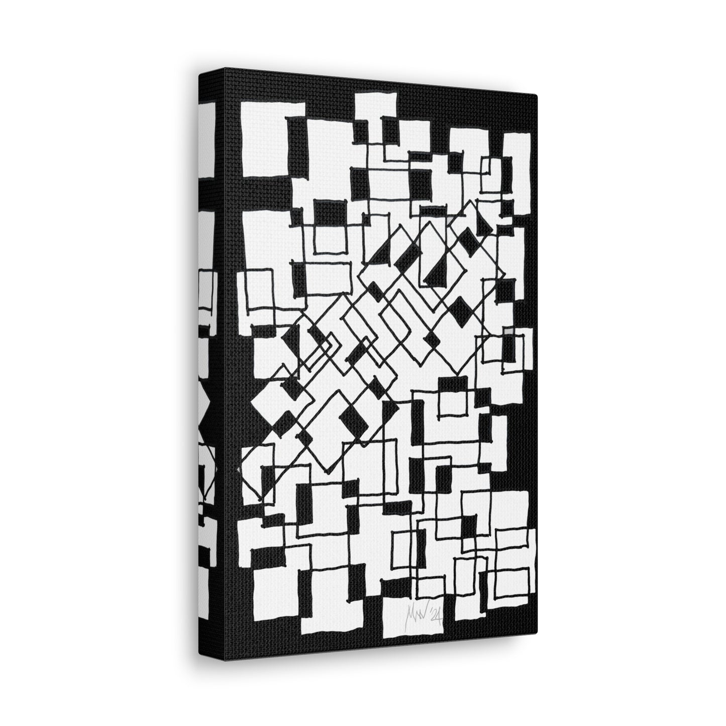 Blocks- negative (A)- Classic canvas (Free shipping in Australia)