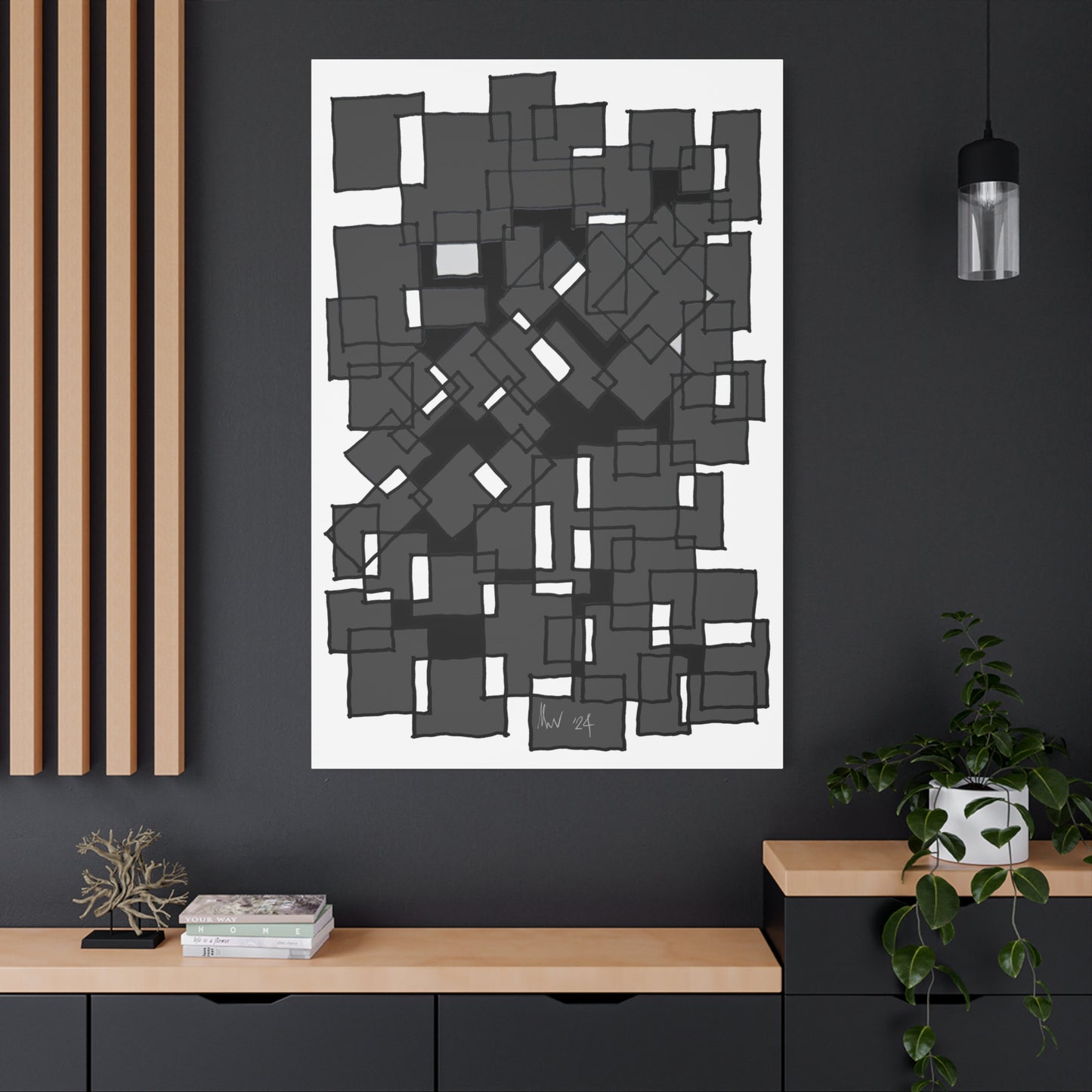 Blocks- secret map (A)- Classic canvas (Free shipping in Australia)