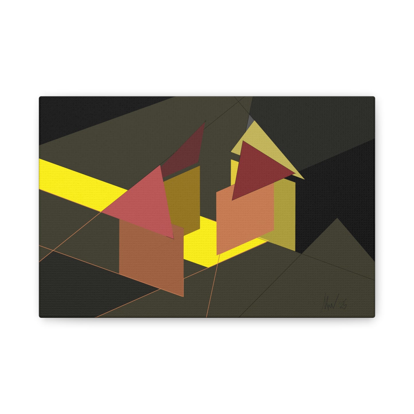 On site at dusk (A)- Classic canvas (Free shipping in Australia)