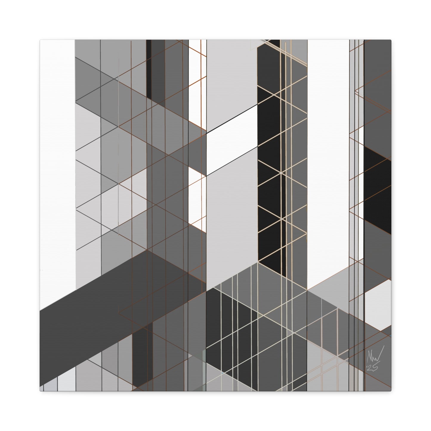 Urban complexity- B & W (A)- Classic canvas (Free shipping in Australia)