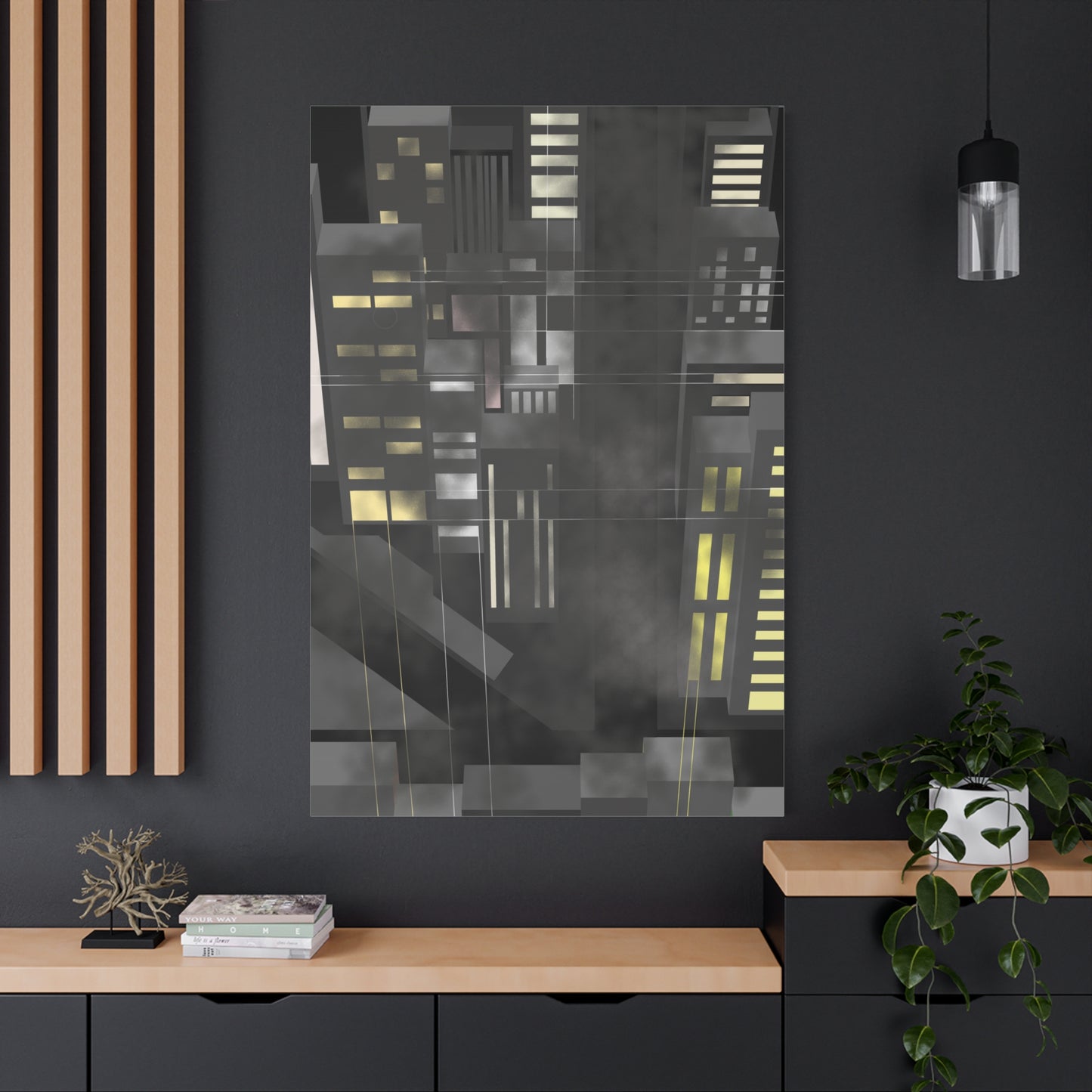 Skyward misty urbanscape (U)- Free shipping in the US