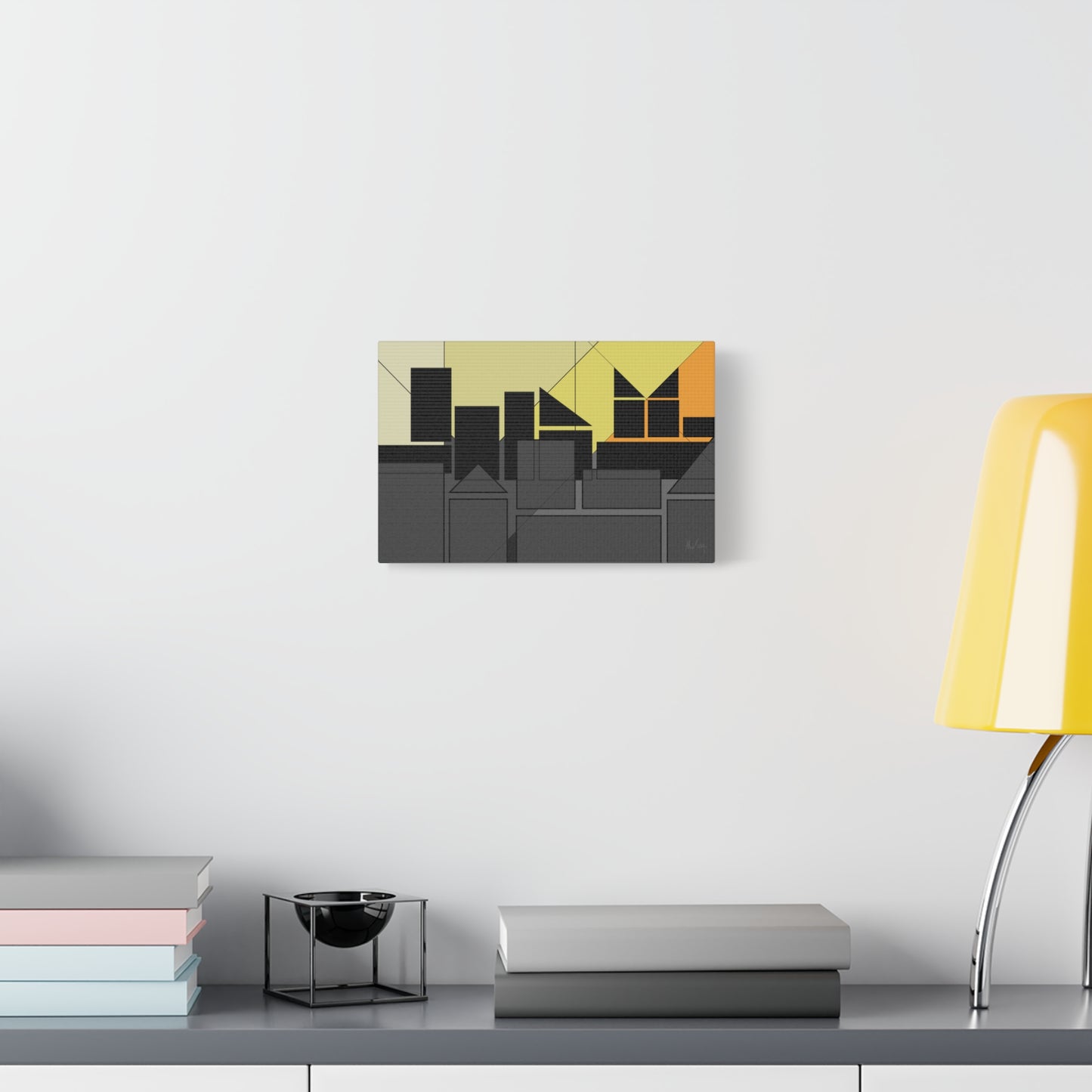 Geometric highrise Silhouette (A)- Classic canvas (Free shipping in Australia)