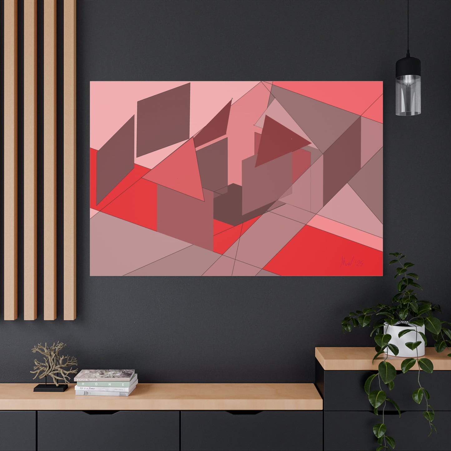 On site at sunset (A)- Classic canvas (Free shipping in Australia)