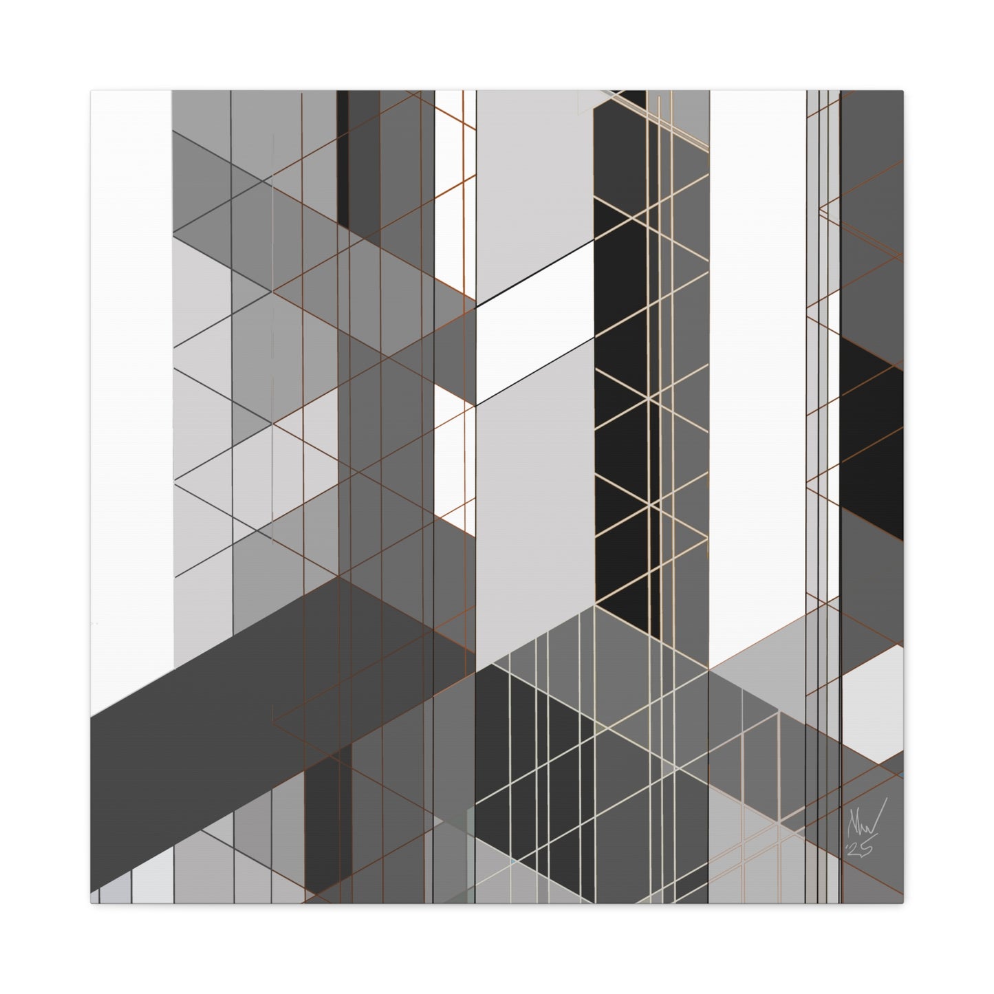 Urban complexity- B & W (A)- Classic canvas (Free shipping in Australia)