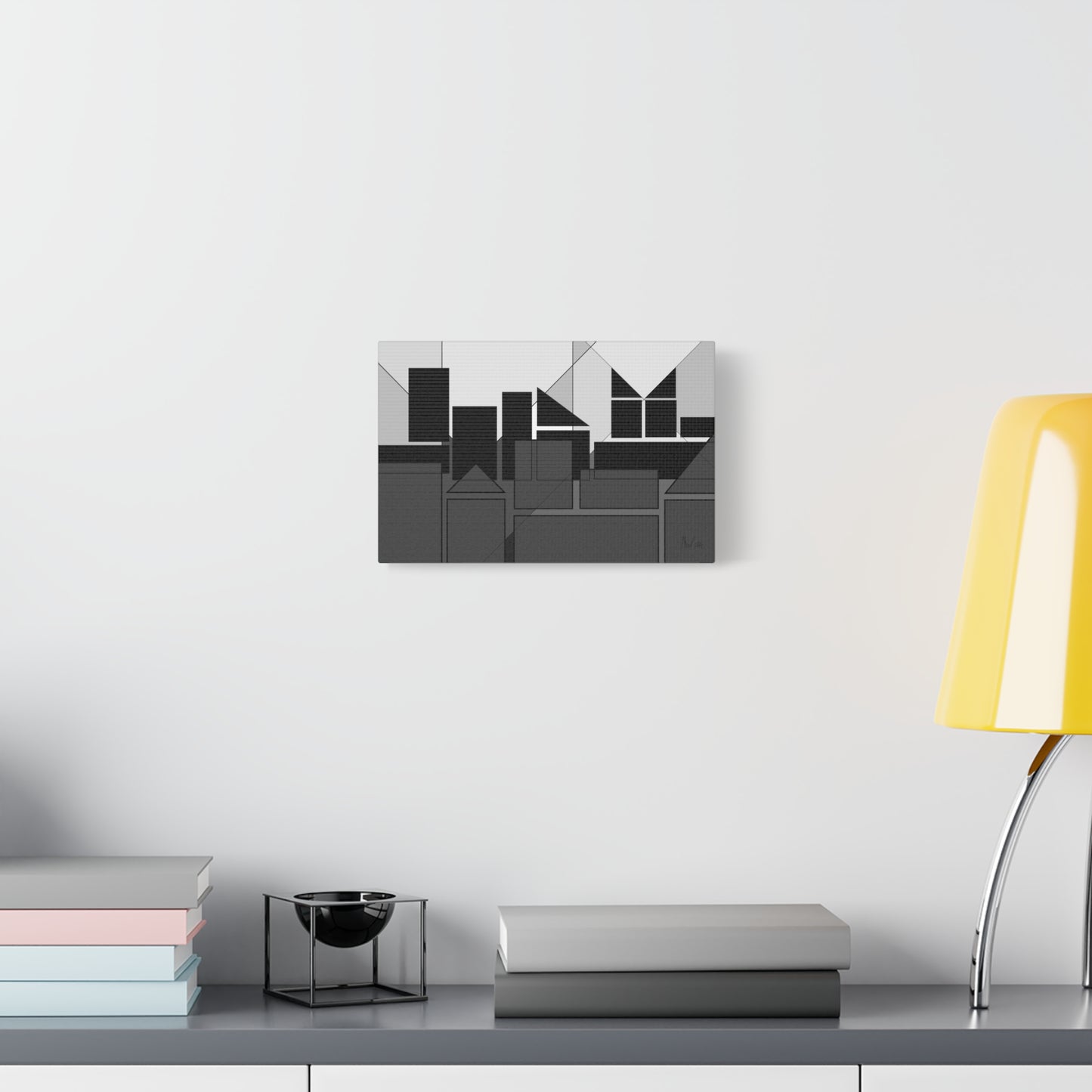 Geometric highrise- dusk (A)- Classic canvas (Free shipping from Australia)