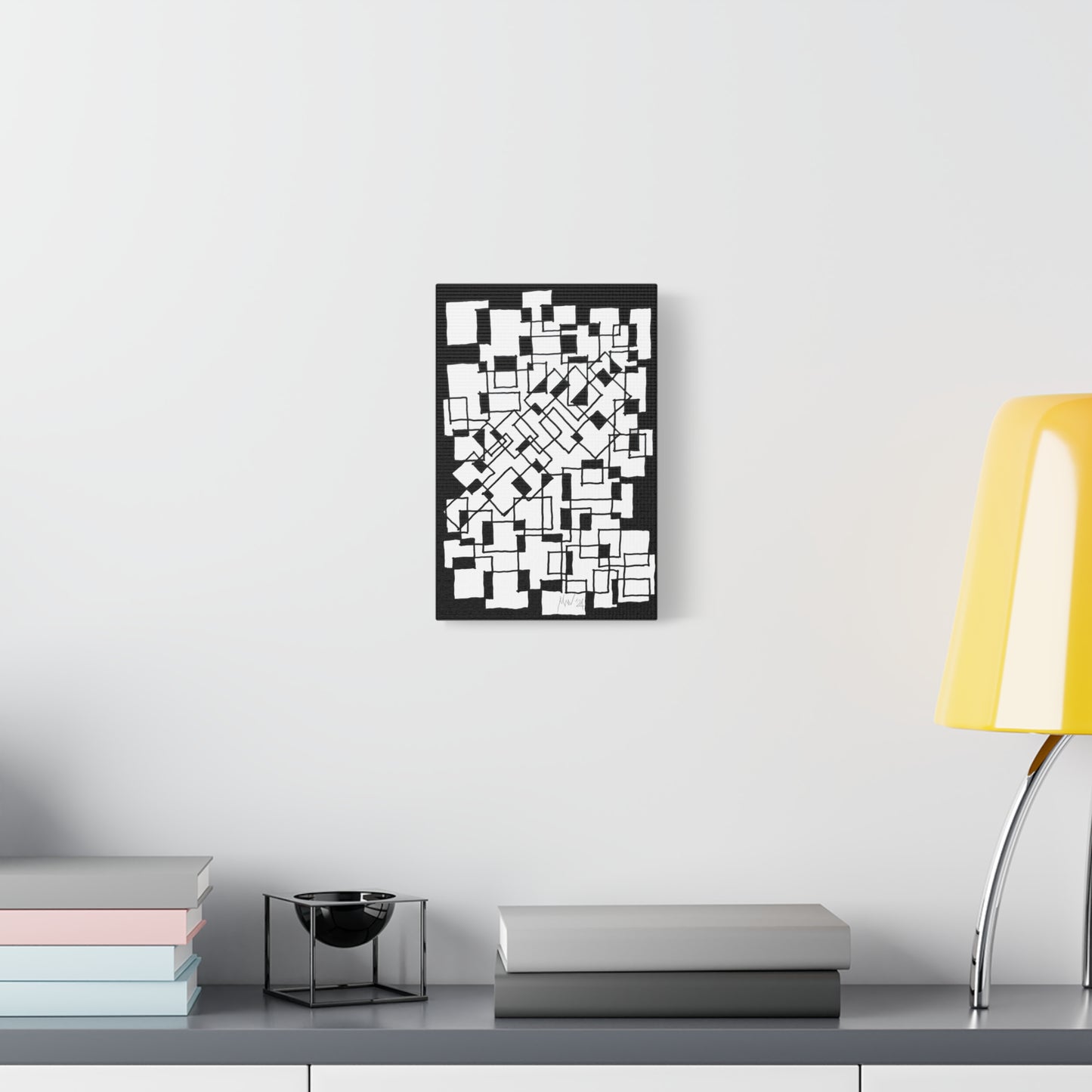 Blocks- negative (A)- Classic canvas (Free shipping in Australia)