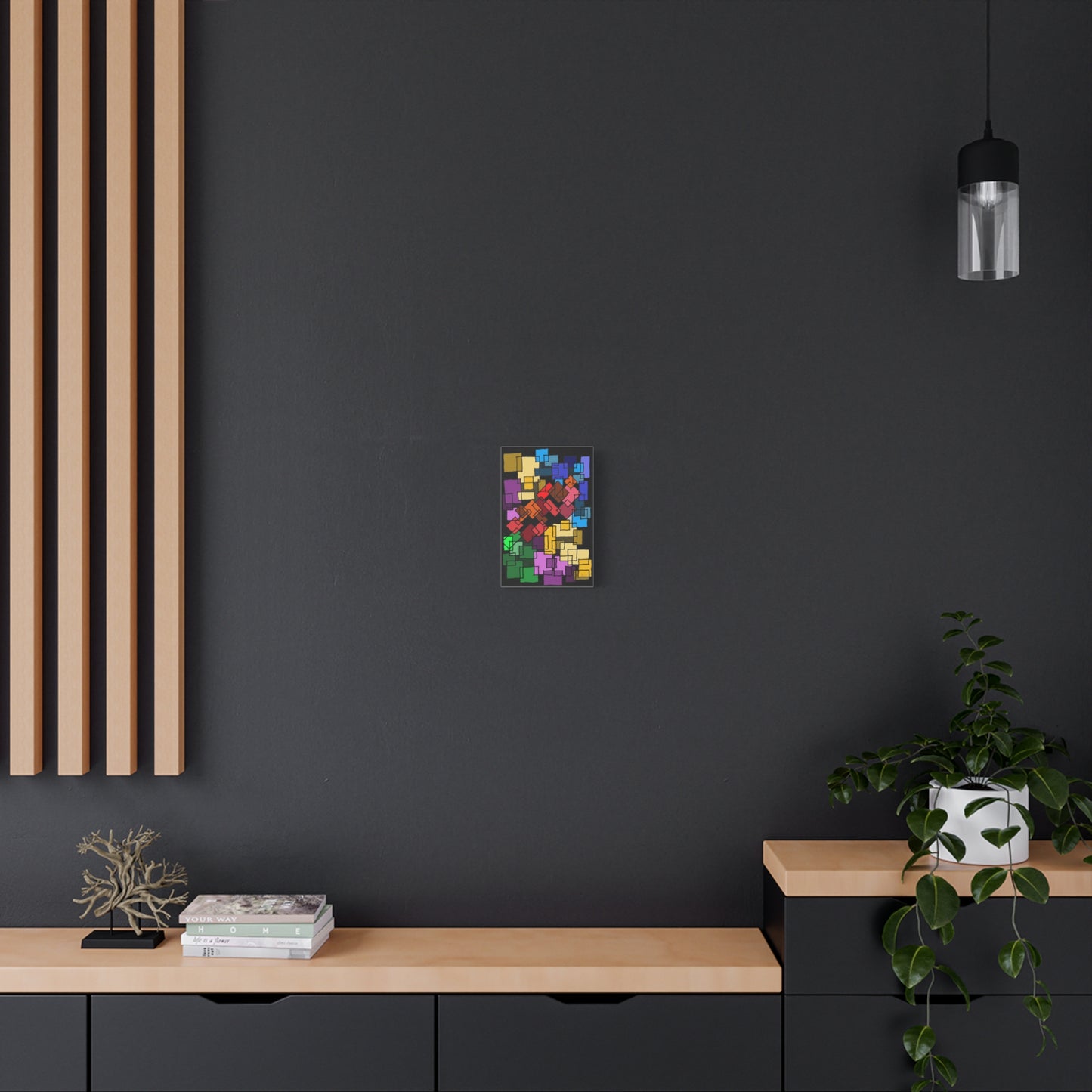 Blocks- going against the grain (A)- Classic canvas (Free shipping in Australia)