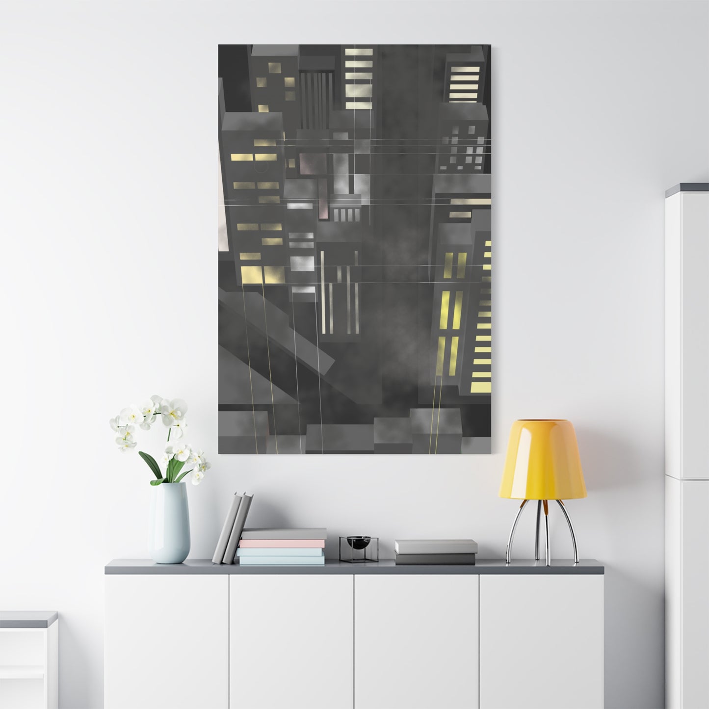 Skyward misty urbanscape (U)- Free shipping in the US