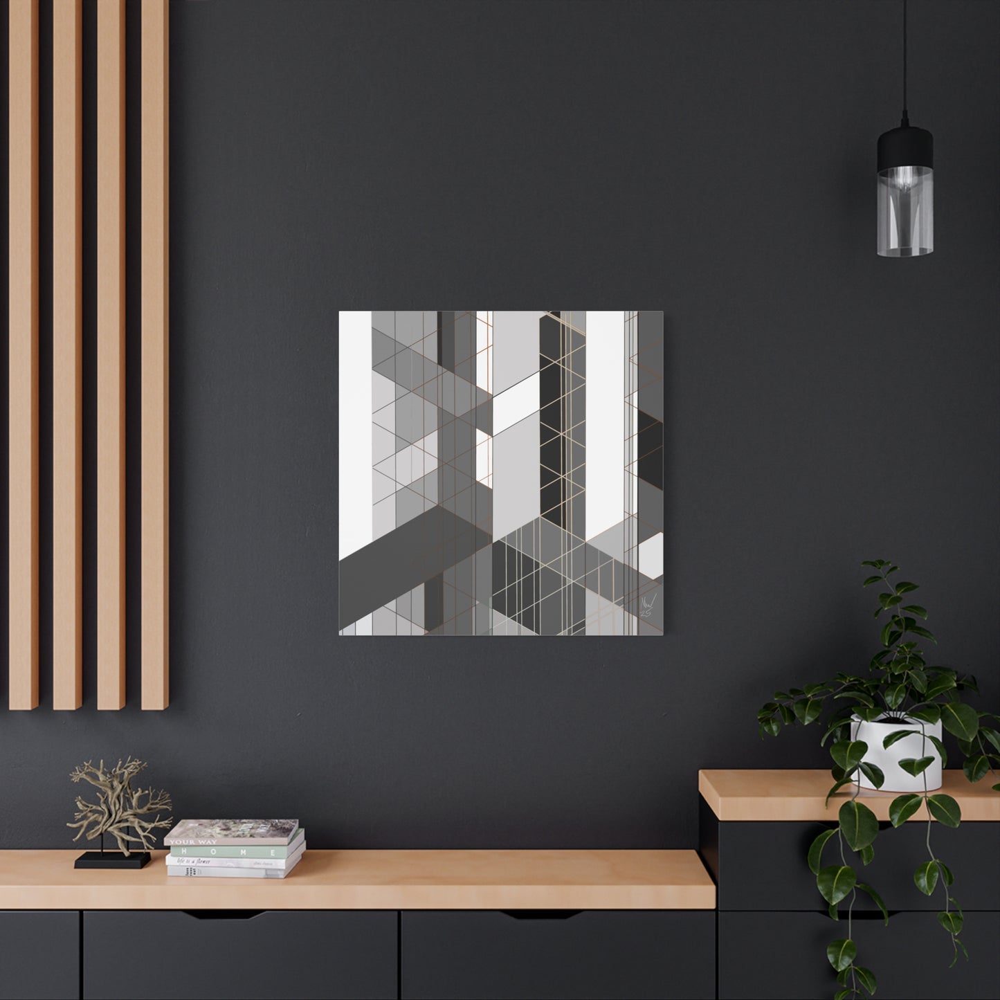 Urban complexity- B & W (A)- Classic canvas (Free shipping in Australia)