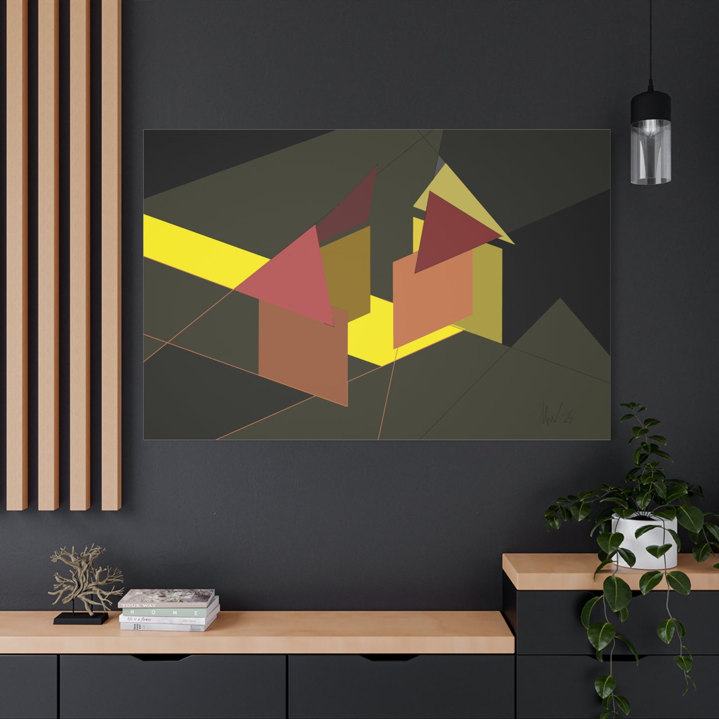 On site at dusk (A)- Classic canvas (Free shipping in Australia)