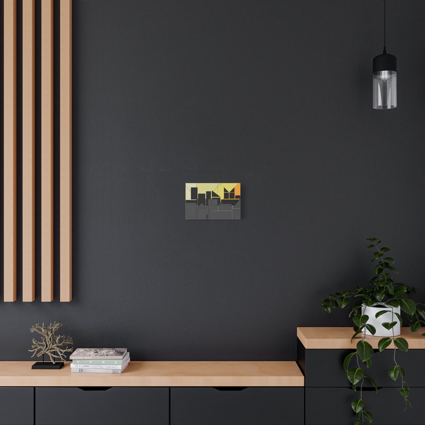 Geometric highrise Silhouette (A)- Classic canvas (Free shipping in Australia)
