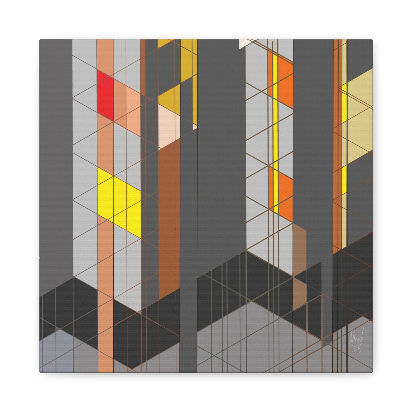 Chequered complexity (A). Classic canvas (Free shipping in Australia)