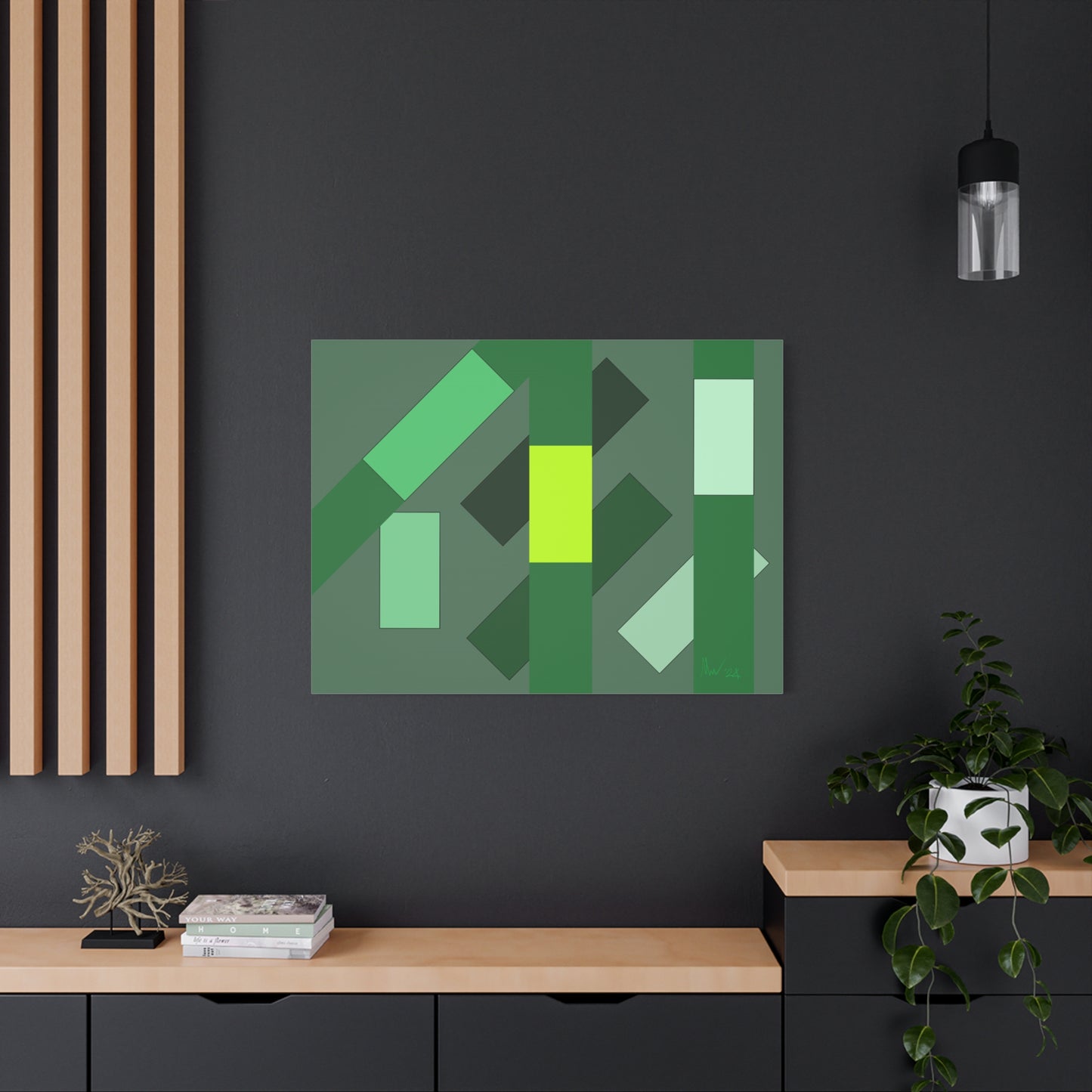 Green flyover (A)- Classic canvas (Free shipping in Australia)