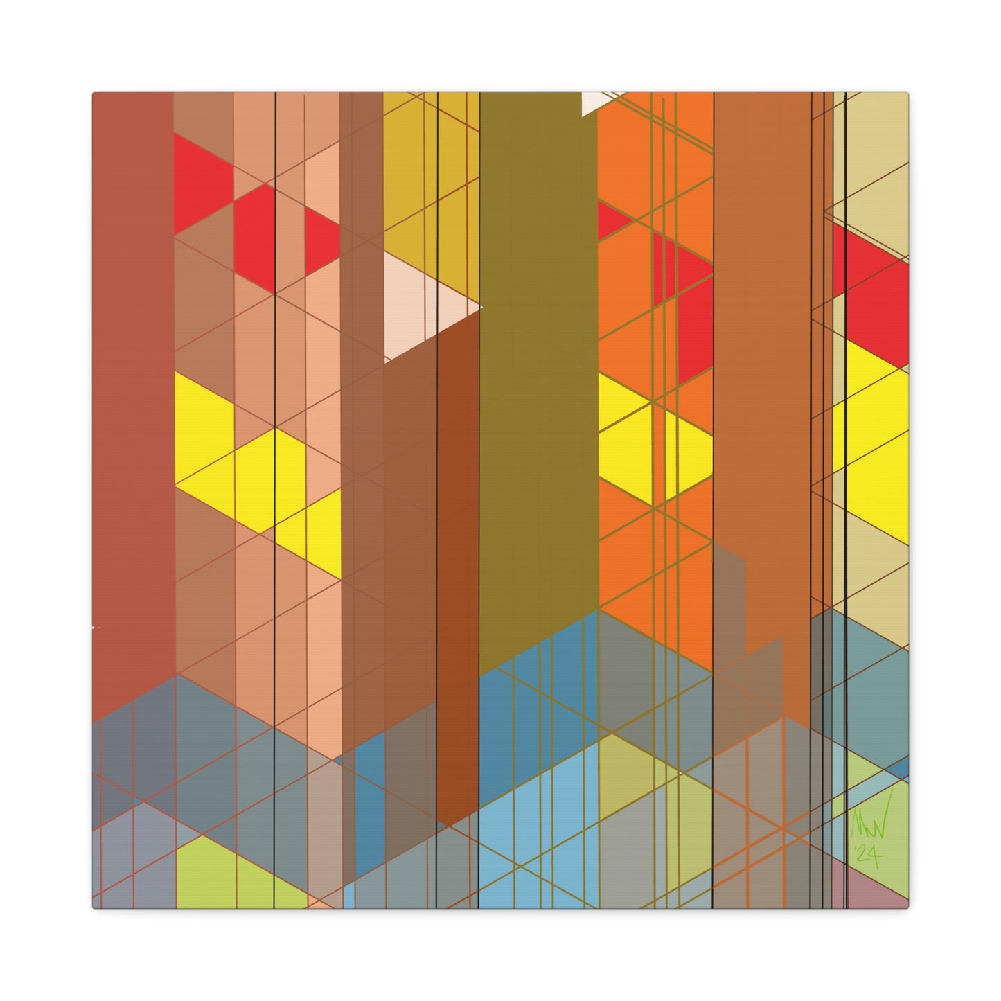 Subdued complexity (A)- Classic canvas (Free shipping in Australia)