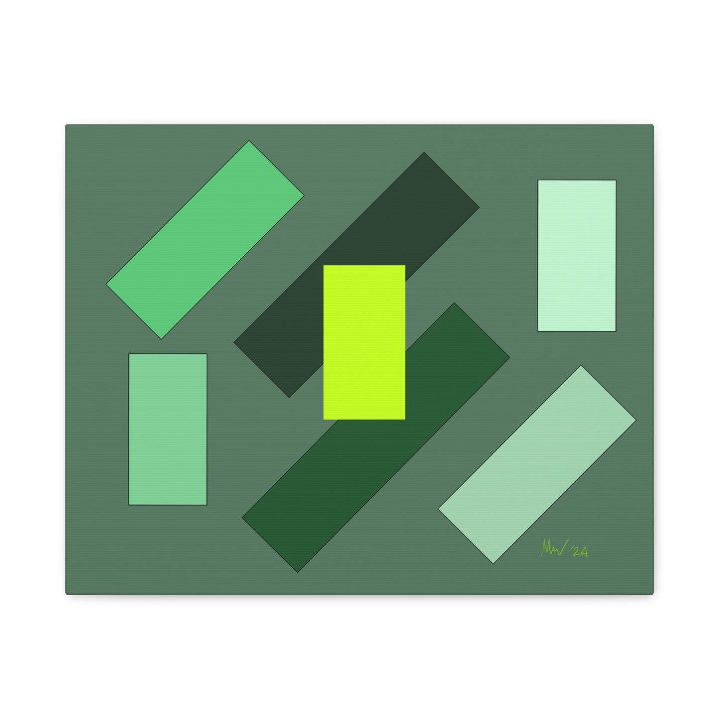 Green float flyover (A)- Classic Canvas (Free shipping in Australia)