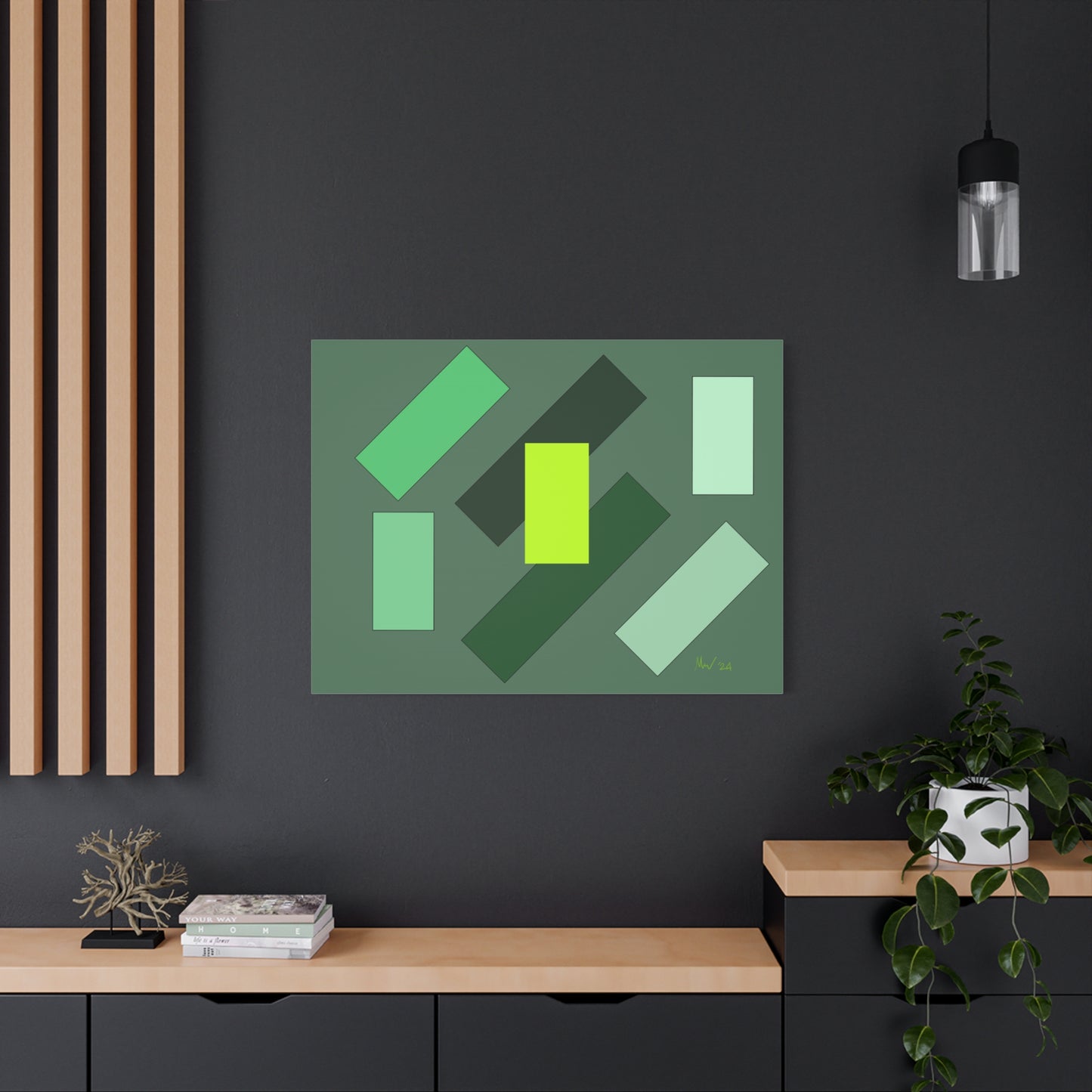 Green float flyover (A)- Classic Canvas (Free shipping in Australia)