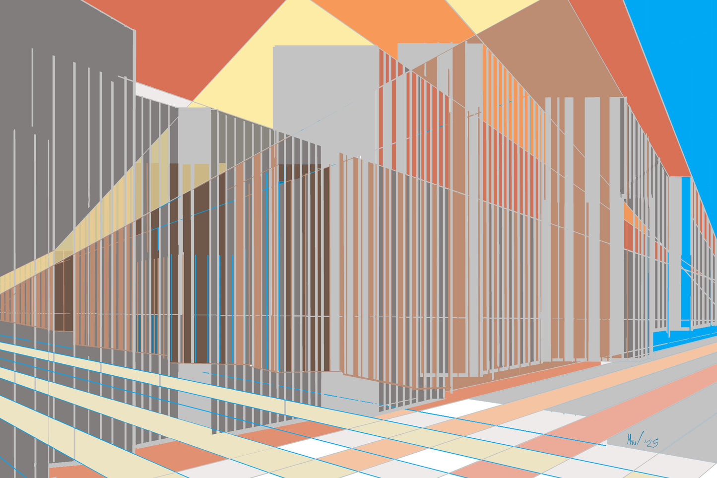 Urban intersection (group of 3)- Free shipping in the US (U)