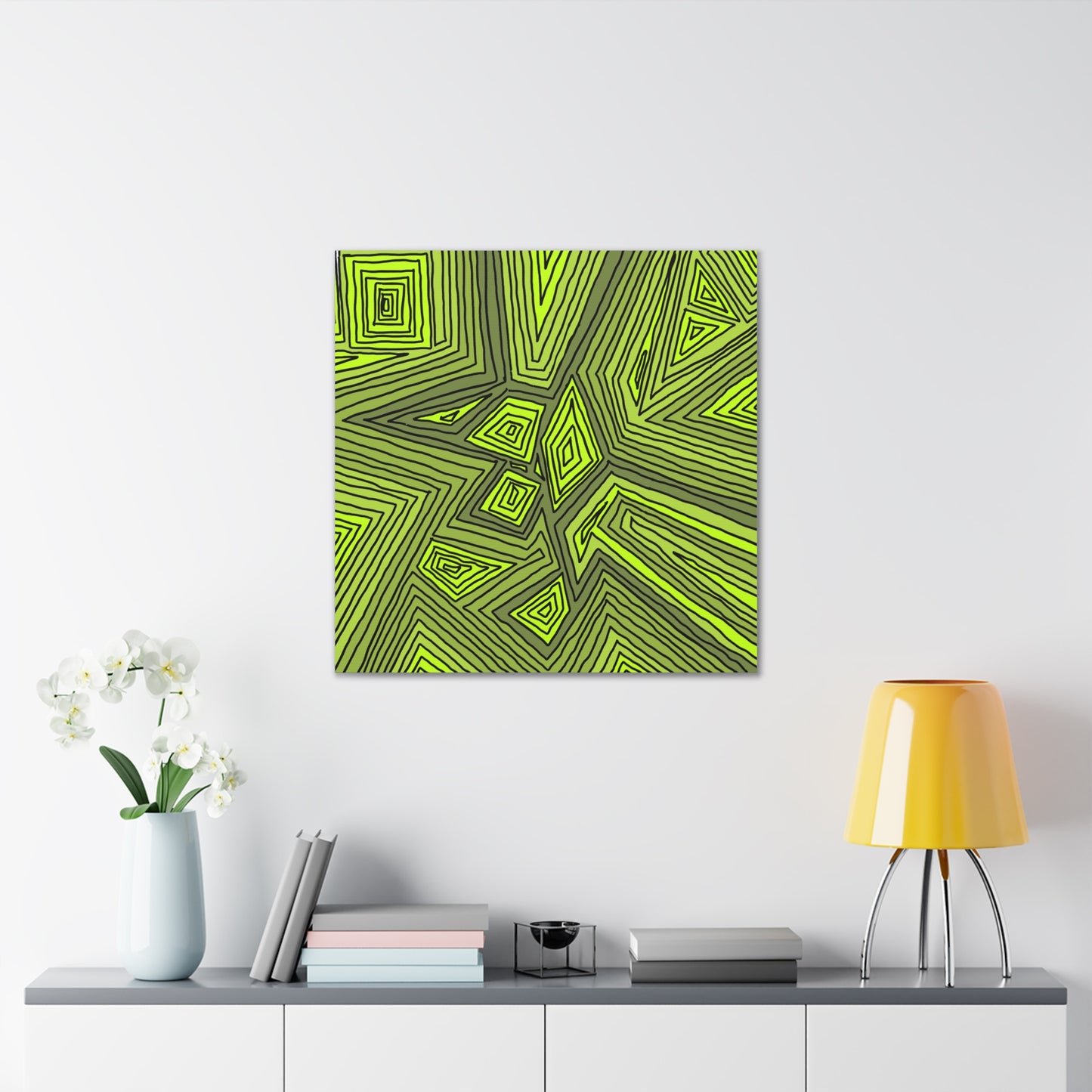 Canvas- Green toned lines (FM)