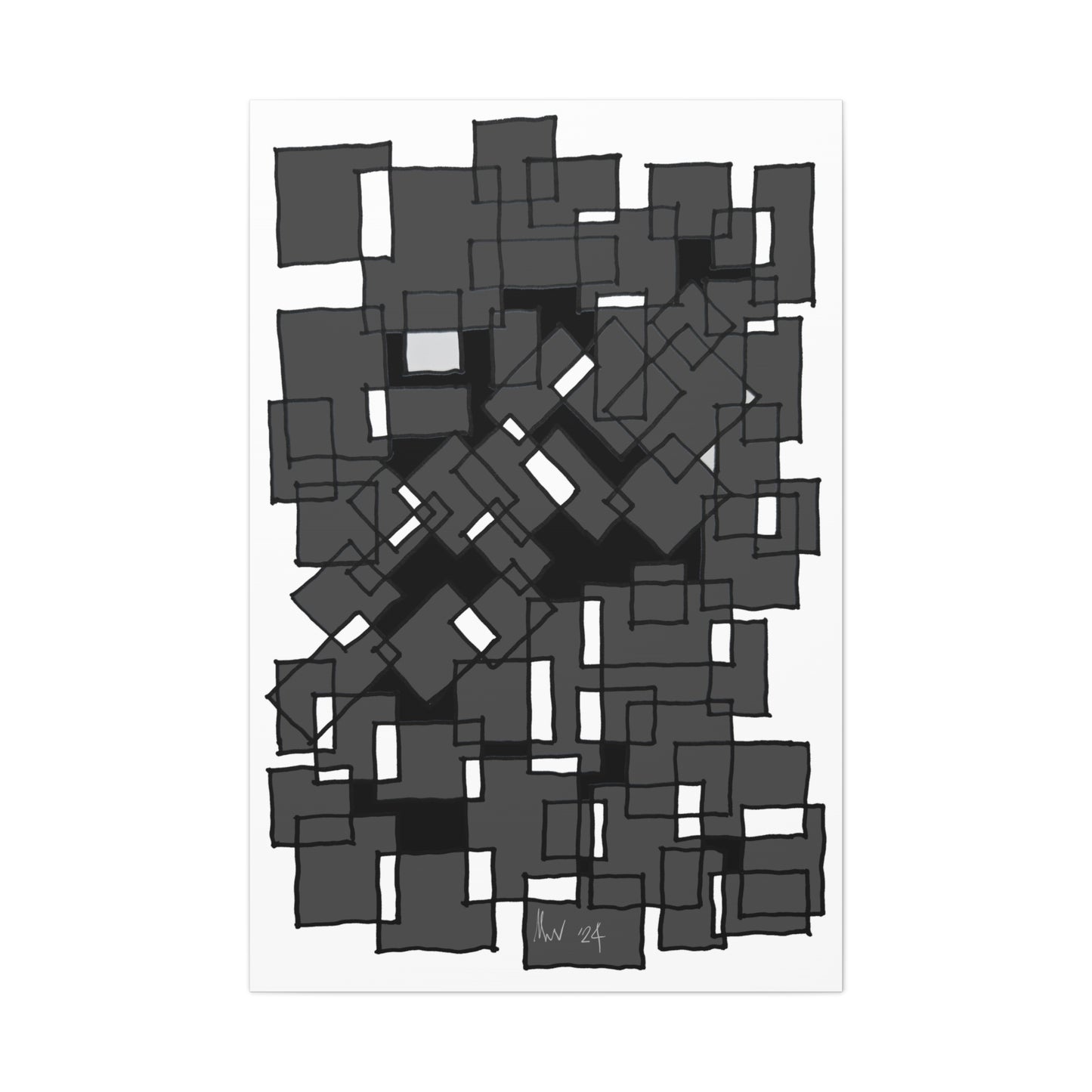 Blocks- secret map (A)- Classic canvas (Free shipping in Australia)