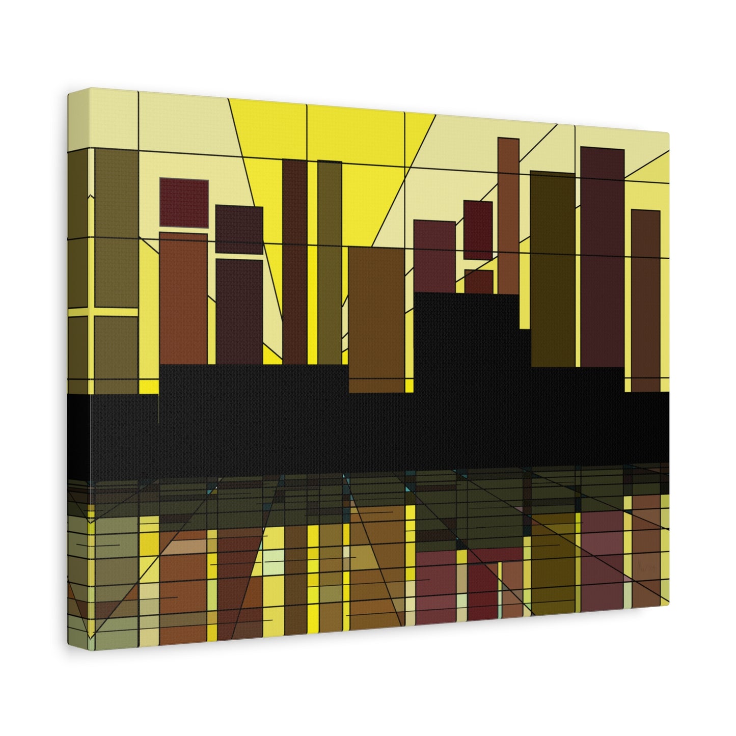 Waterfront urbanscape at dawn (U)- Free shipping in the US