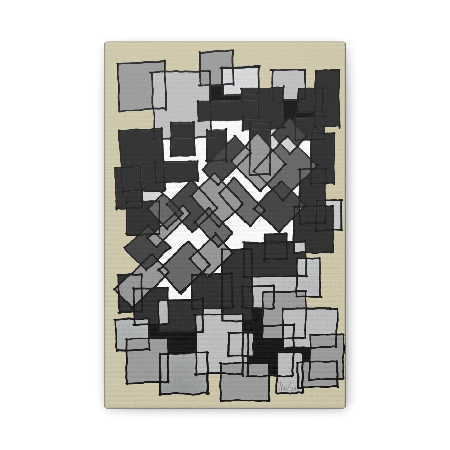 Blocks puzzle (A)- Classic canvas (Free shipping in Australia)