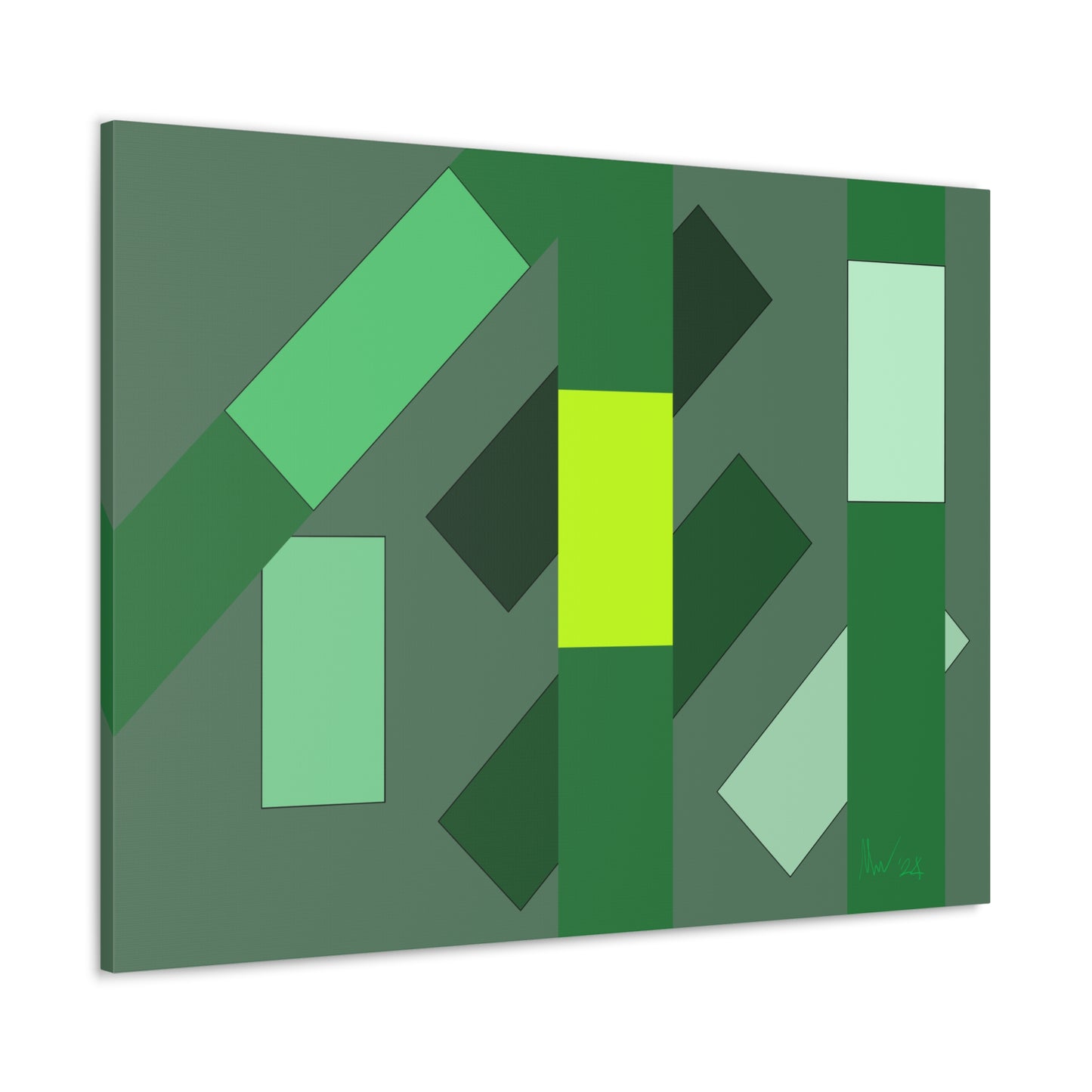 Green flyover (A)- Classic canvas (Free shipping in Australia)