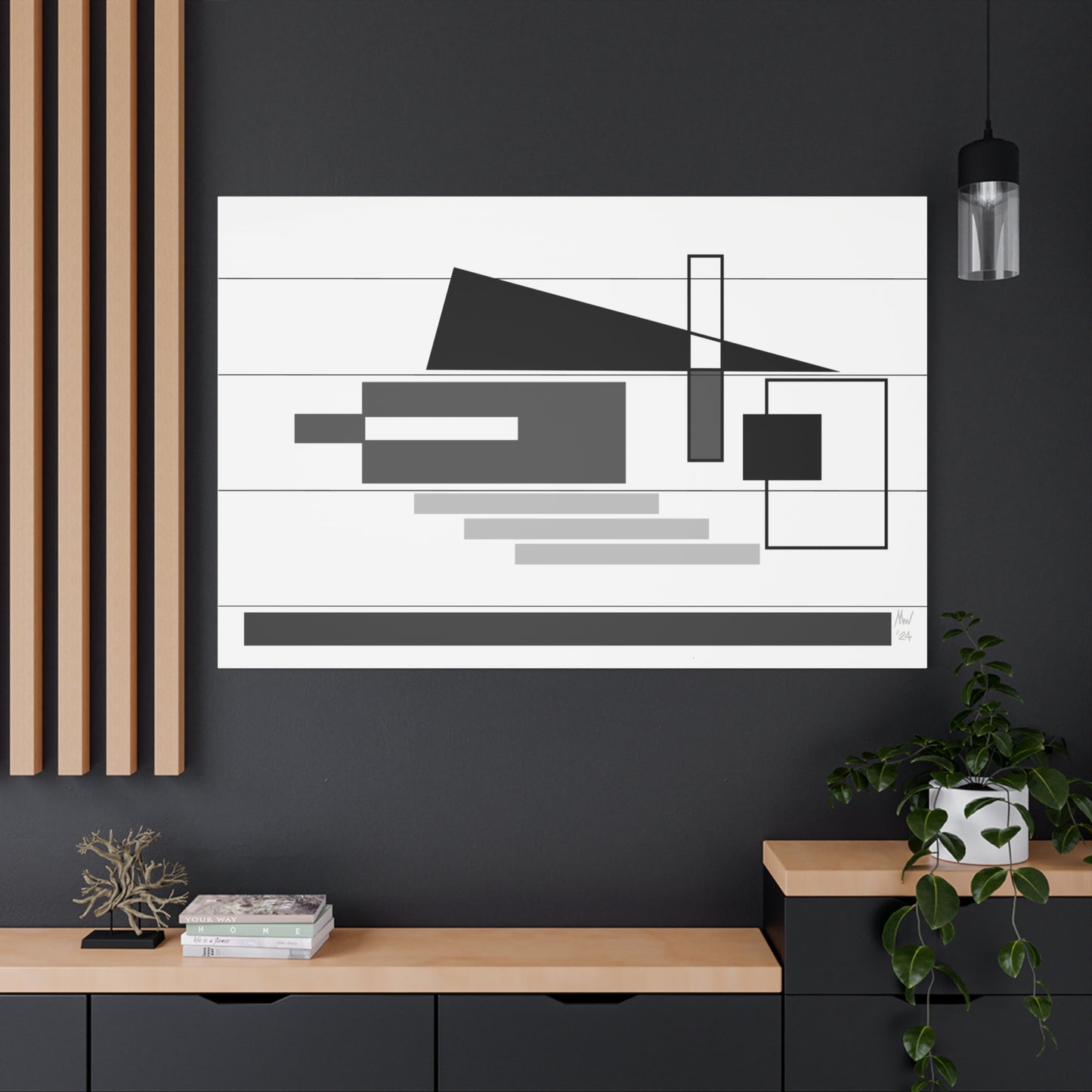 Black and white poise (A)- Classic canvas (Free shipping in Australia)