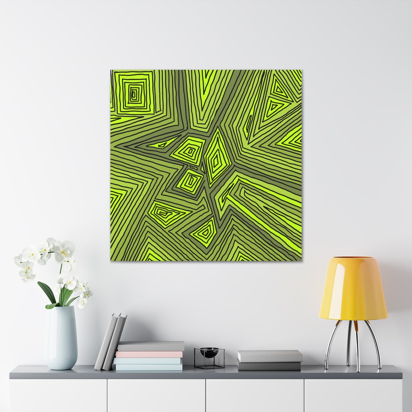 Canvas- Green toned lines (FM)