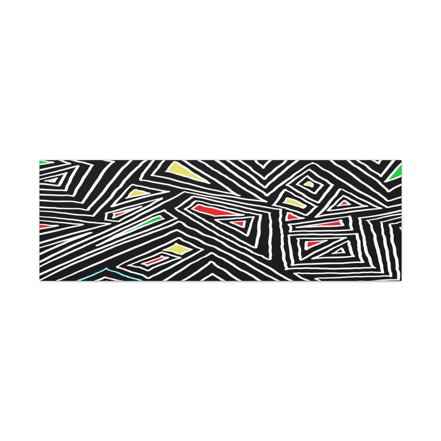 Canvas Gallery Wraps- Jagged lines on black