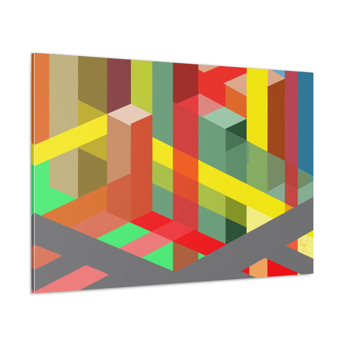 Urban complexity- vibrance (A)- Classic canvas (Free shipping in Australia)