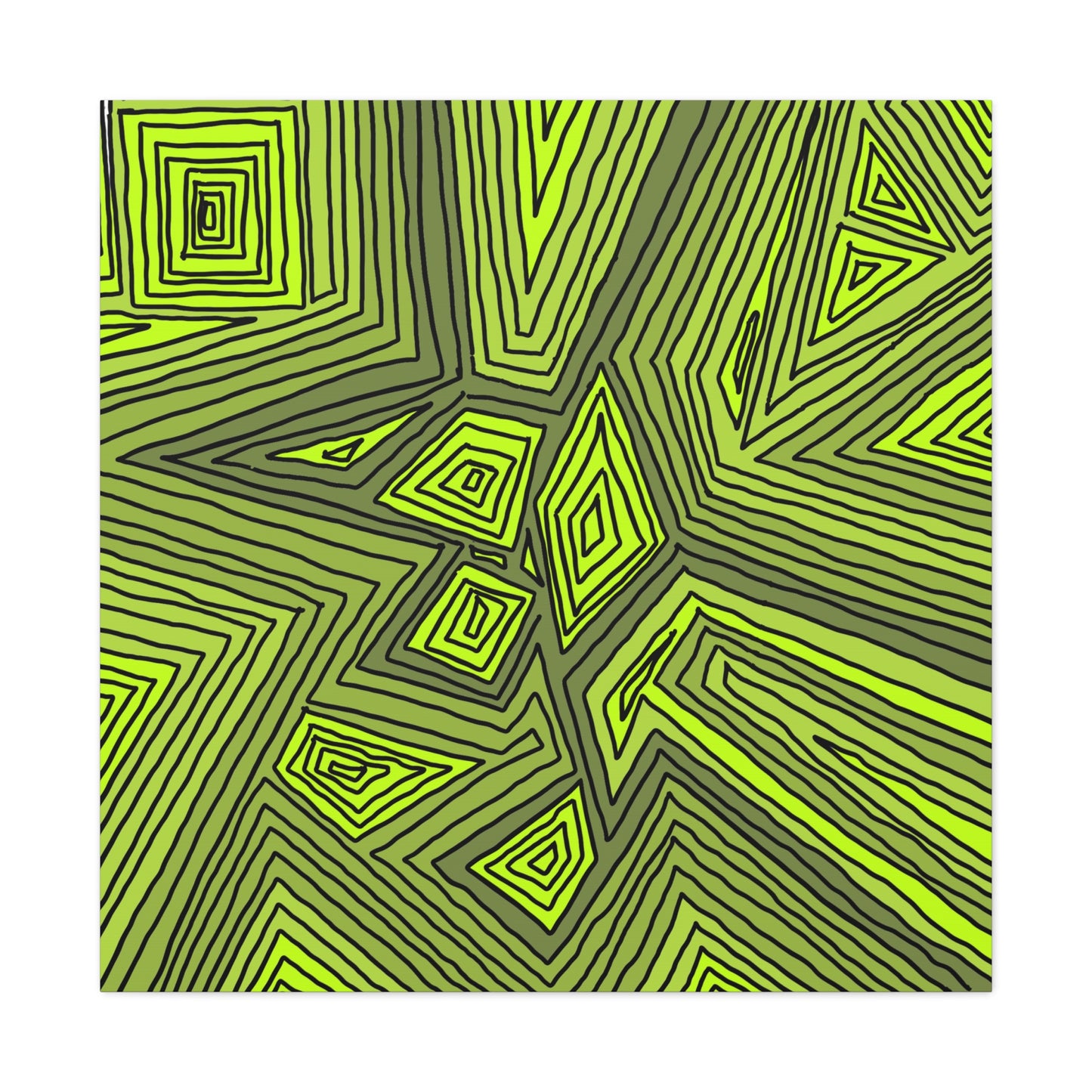 Canvas- Green toned lines (FM)