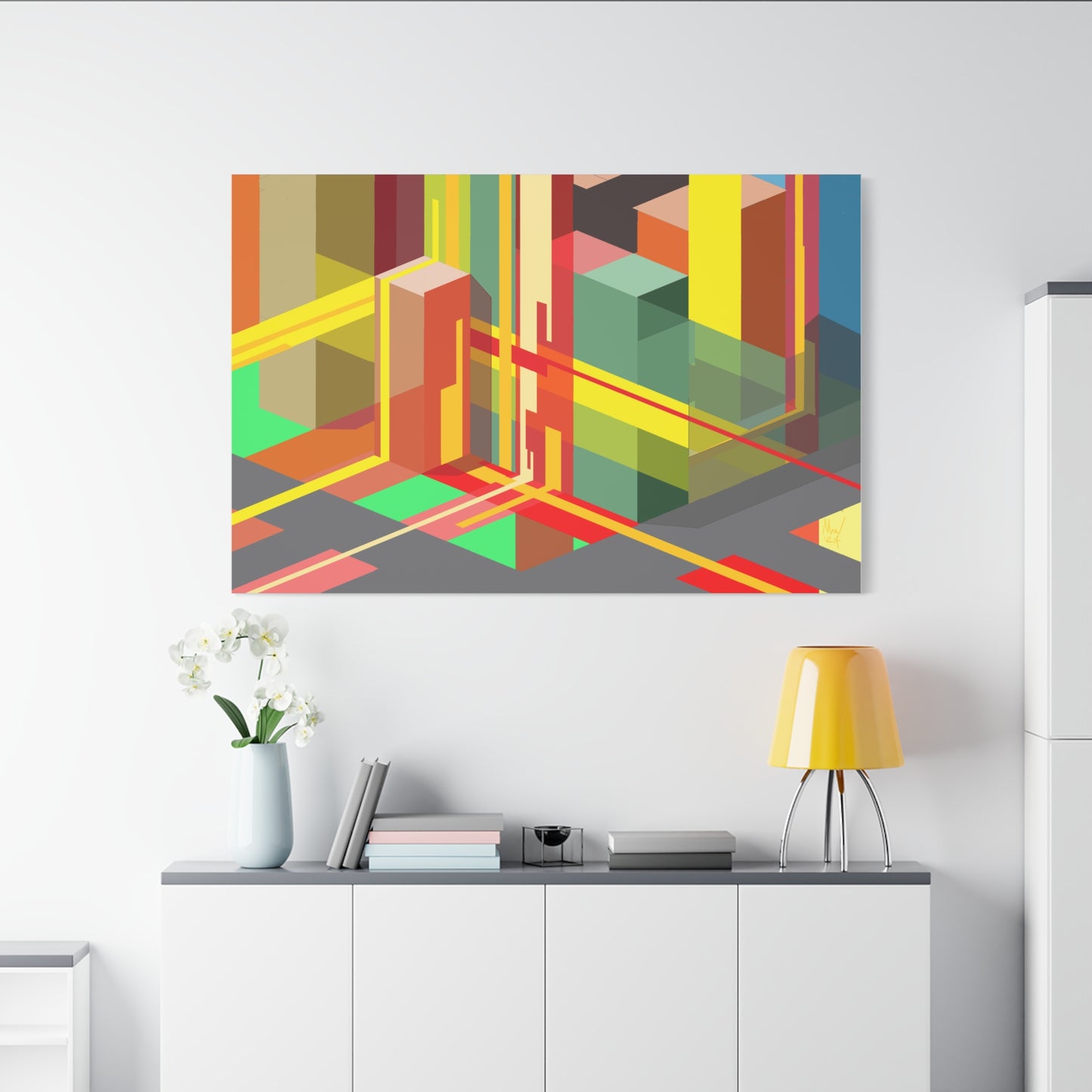 Urban complexity (A)- sunrise- Classic canvas (Free shipping in Australia)