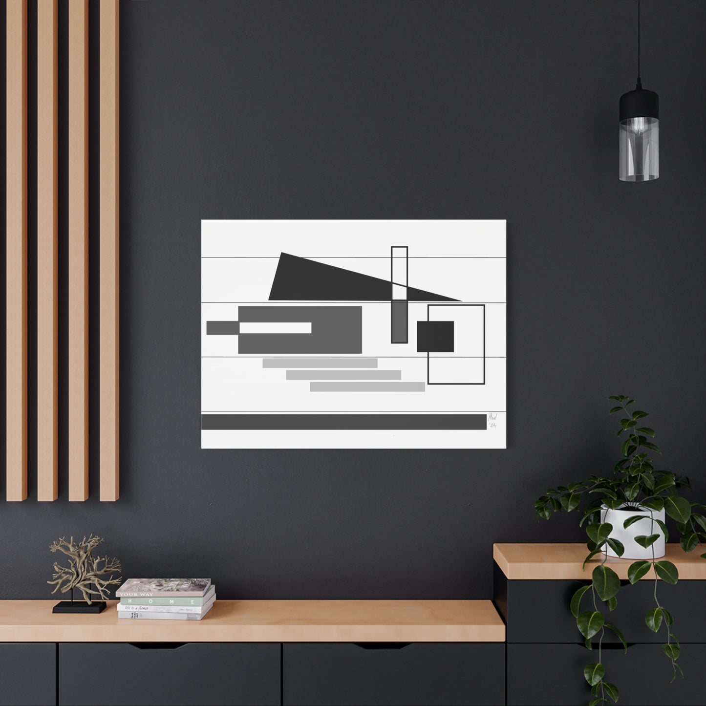 Black and white poise (A)- Classic canvas (Free shipping in Australia)