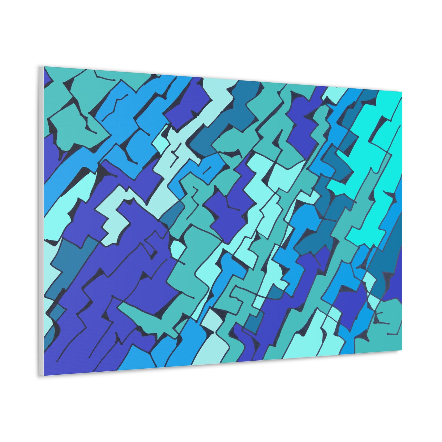 Canvas Wraps- Blue fissures (FM)