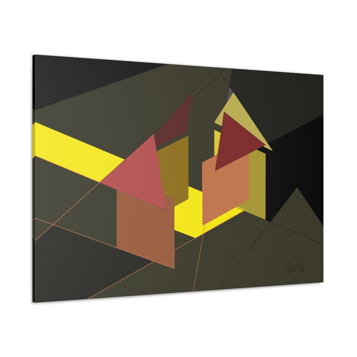 On site at dusk (A)- Classic canvas (Free shipping in Australia)