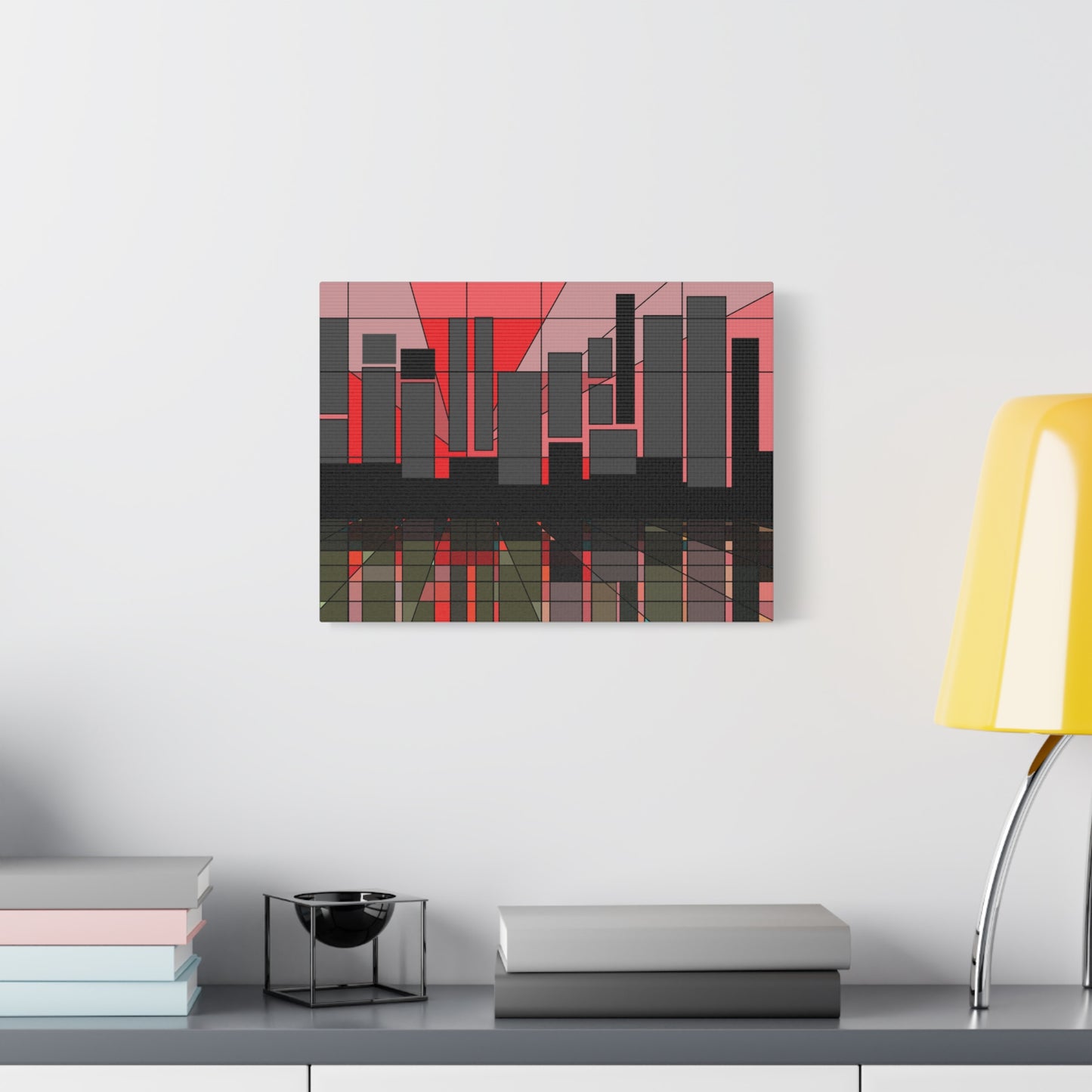 Waterfront urbanscape at sunset (U)- Free shipping in the US