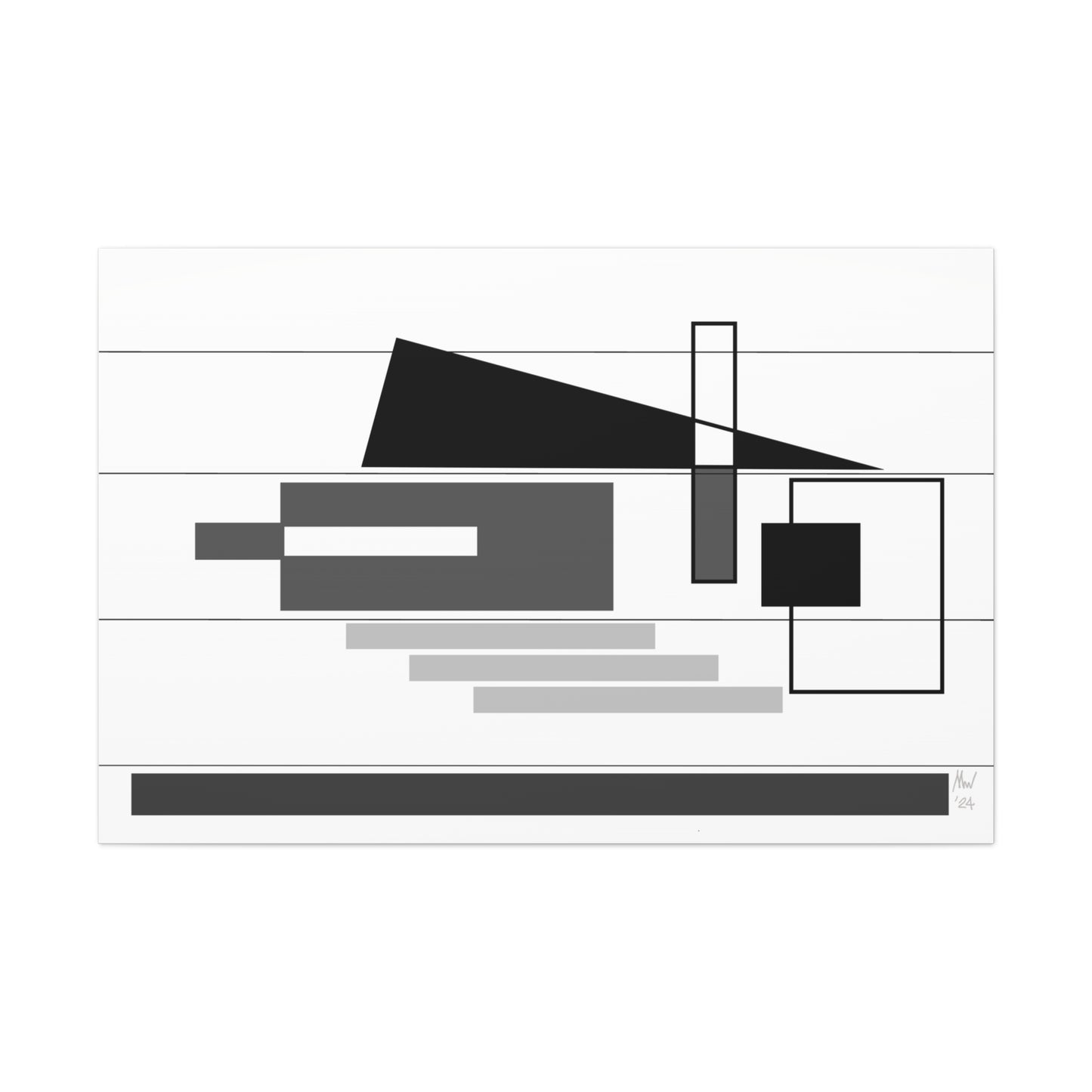 Black and white poise (A)- Classic canvas (Free shipping in Australia)