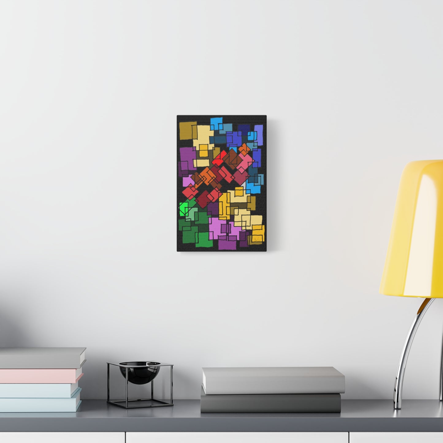 Blocks- going against the grain (A)- Classic canvas (Free shipping in Australia)
