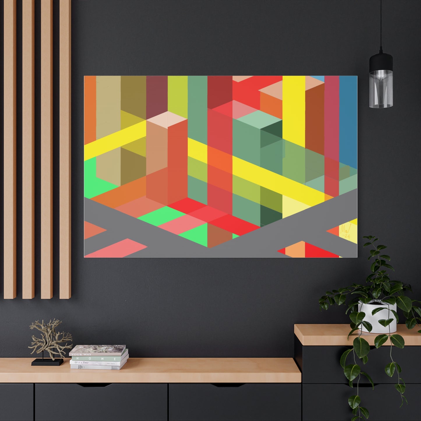 Urban complexity- vibrance (A)- Classic canvas (Free shipping in Australia)