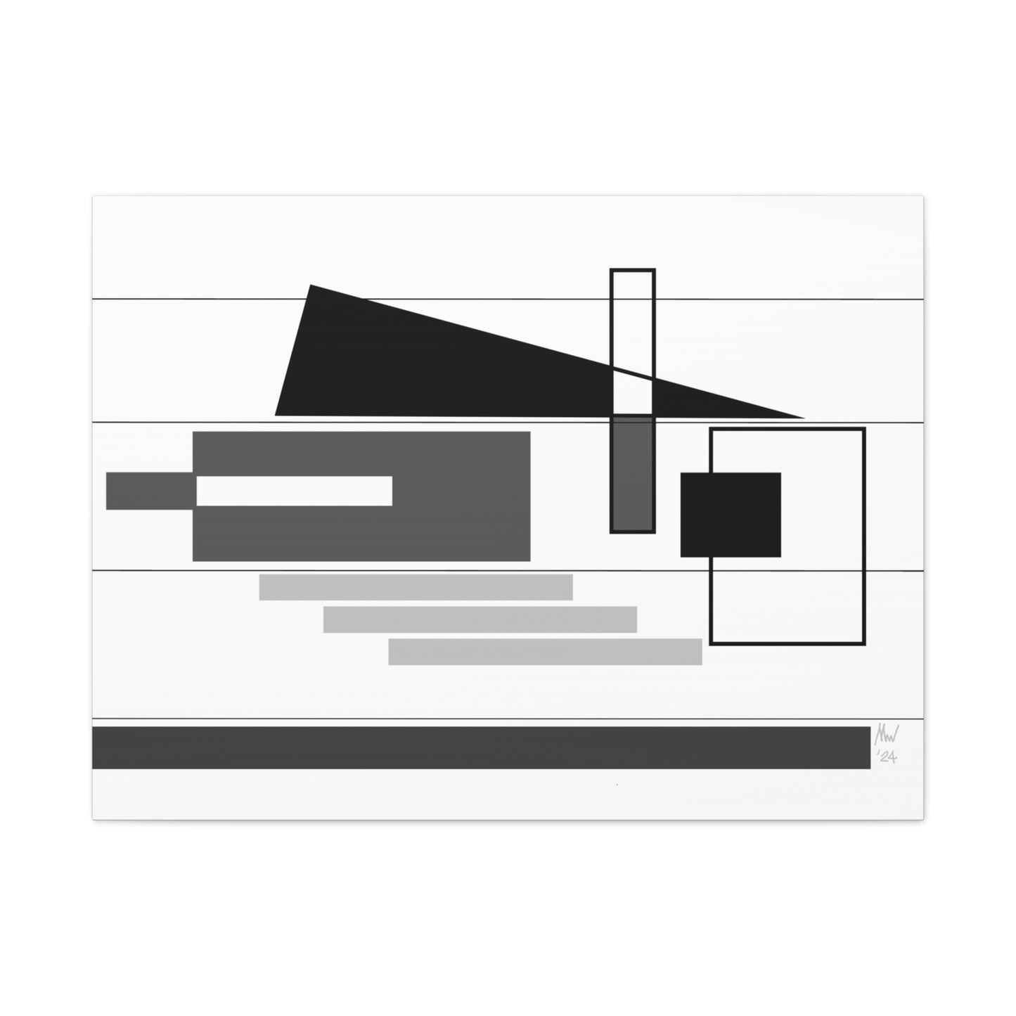 Black and white poise (A)- Classic canvas (Free shipping in Australia)