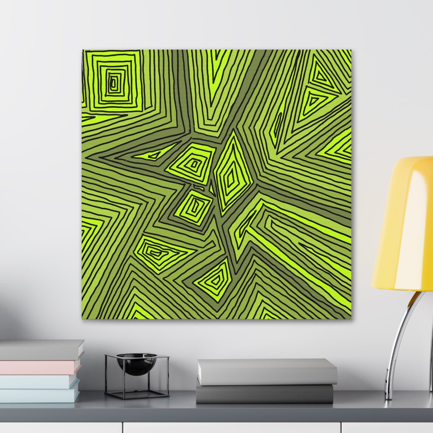 Canvas- Green toned lines (FM)