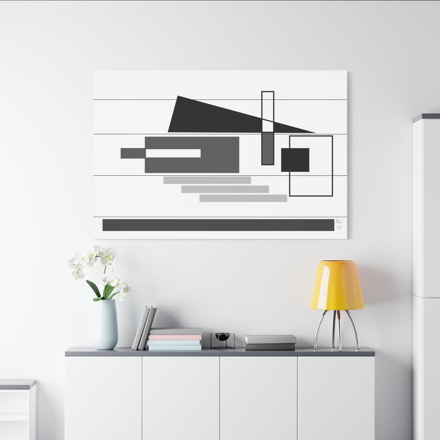 Black and white poise (A)- Classic canvas (Free shipping in Australia)