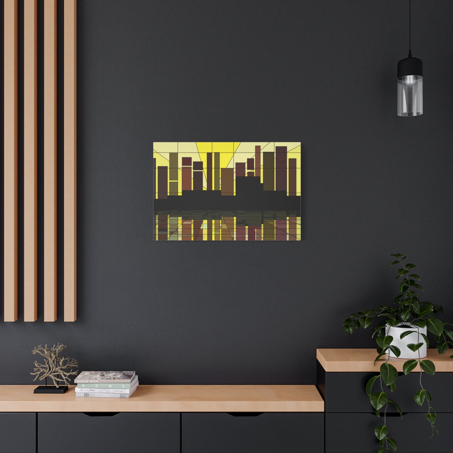 Waterfront urbanscape at dawn (U)- Free shipping in the US