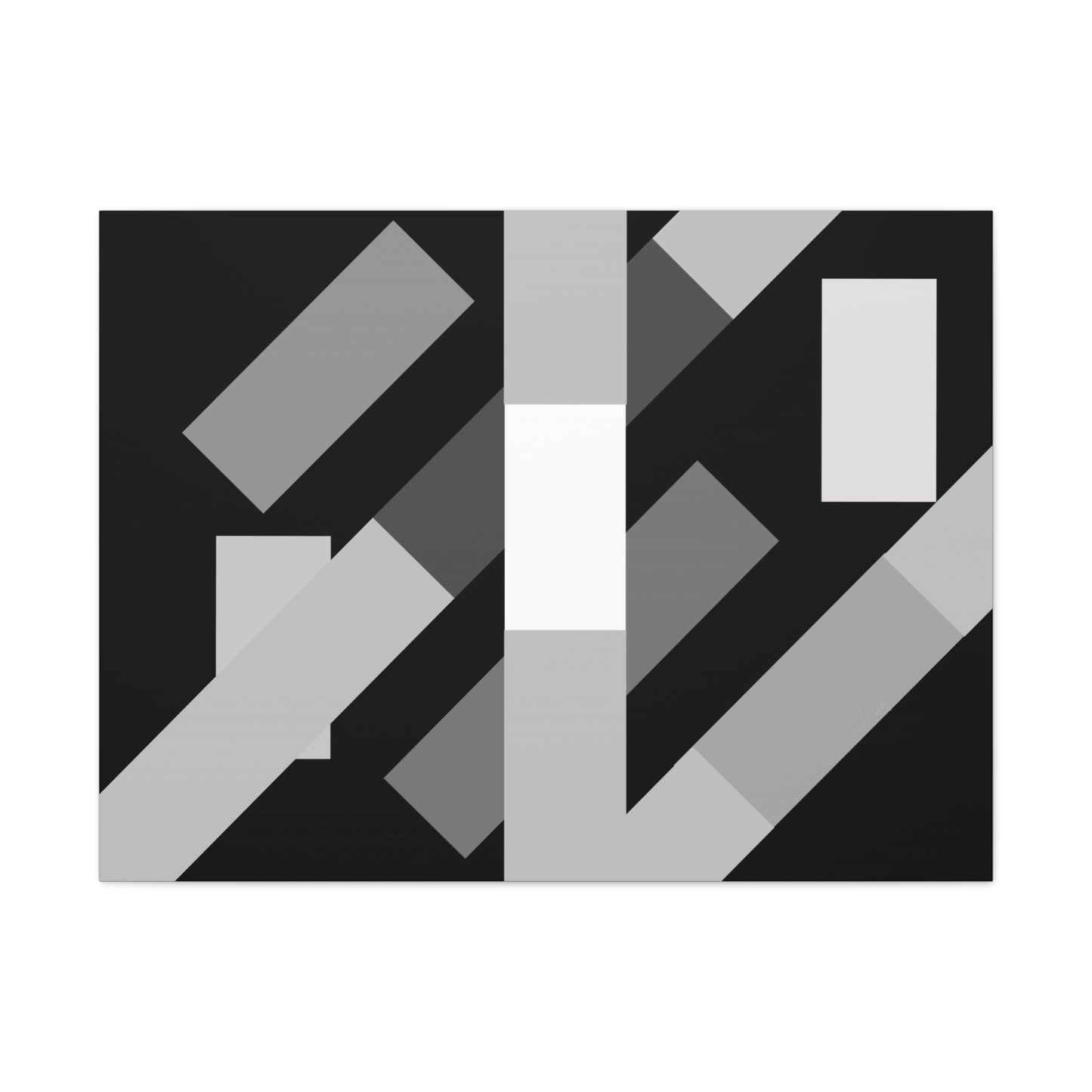 abstract geometric flyover canvas artwork