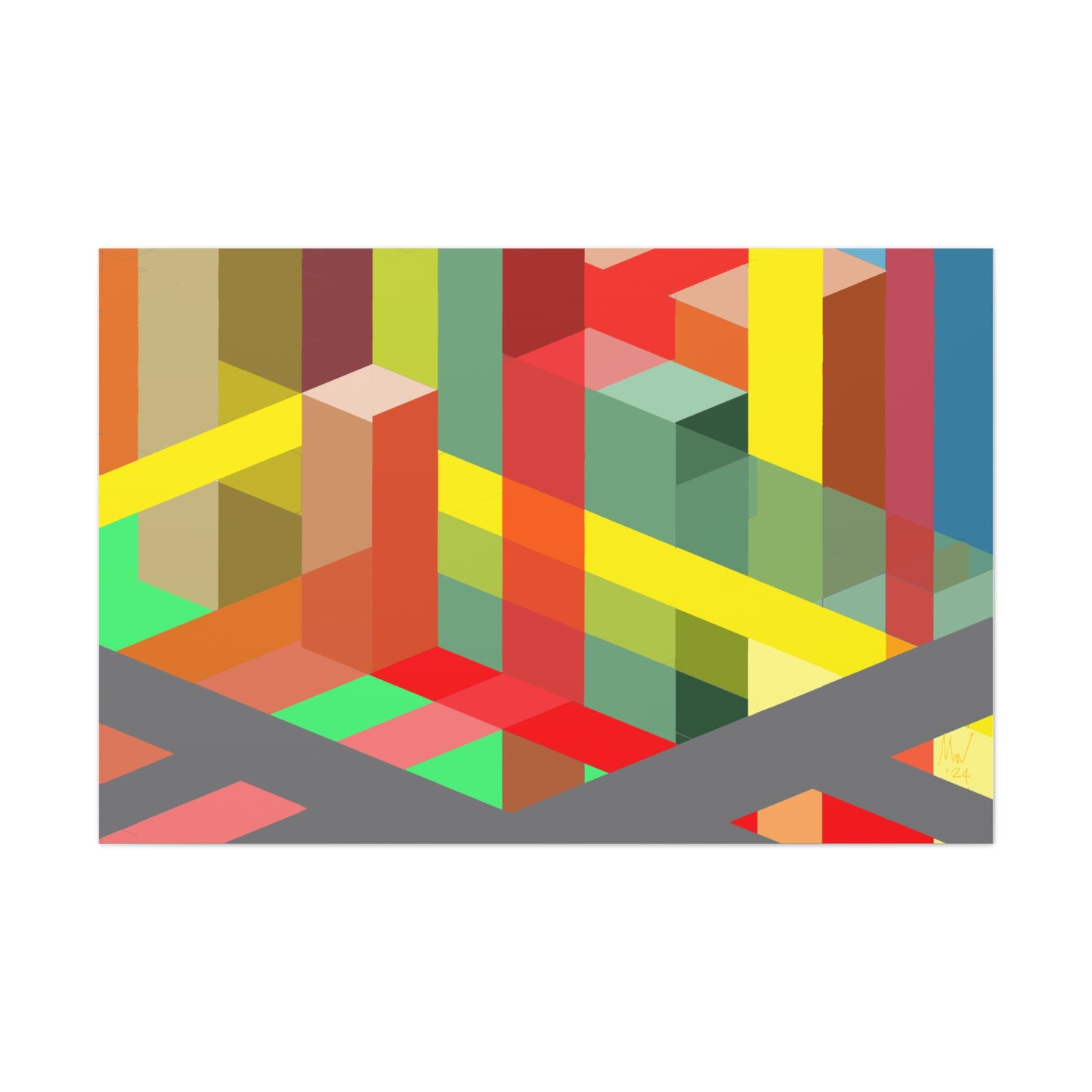 Urban complexity- vibrance (A)- Classic canvas (Free shipping in Australia)