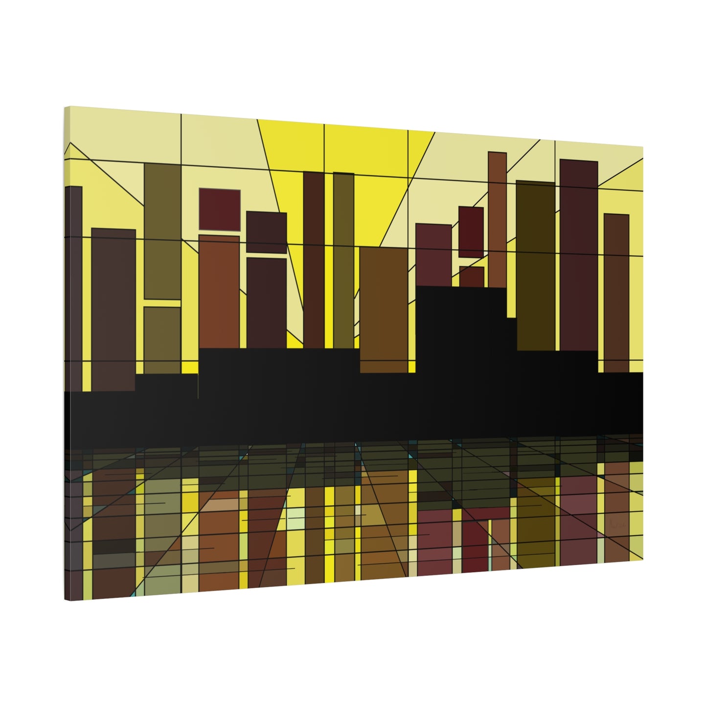 Waterfront urbanscape at dawn (U)- Free shipping in the US