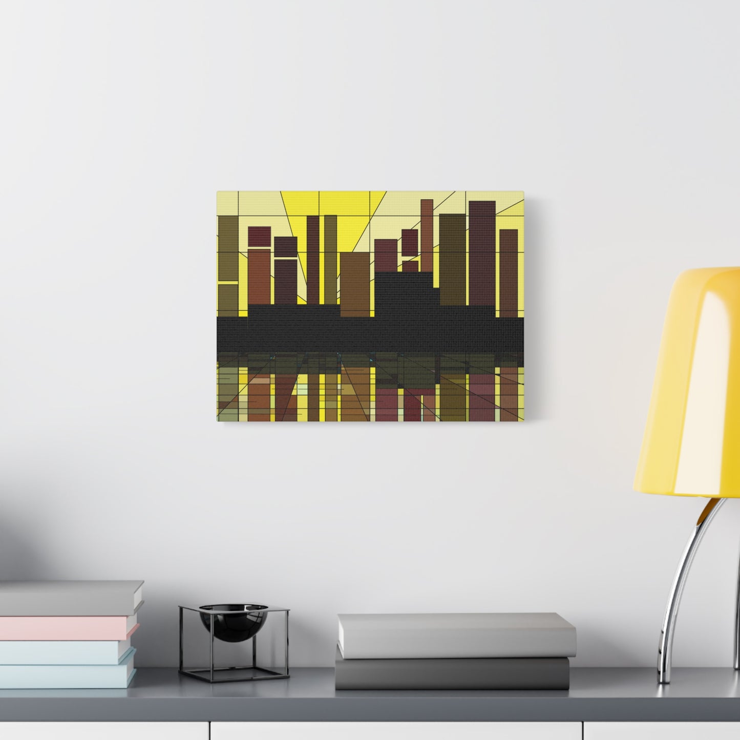 Waterfront urbanscape at dawn (U)- Free shipping in the US